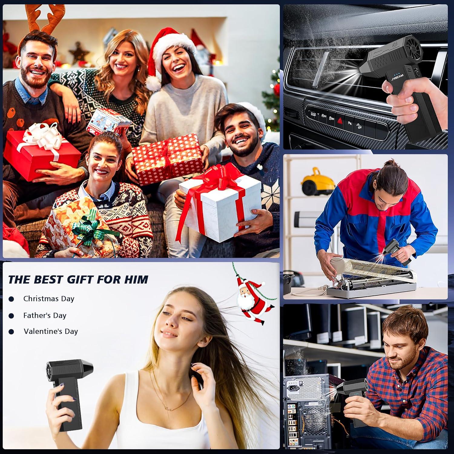 Soplador de Aire Comprimido JVSCAM X3 Recargable 3 Velocidades