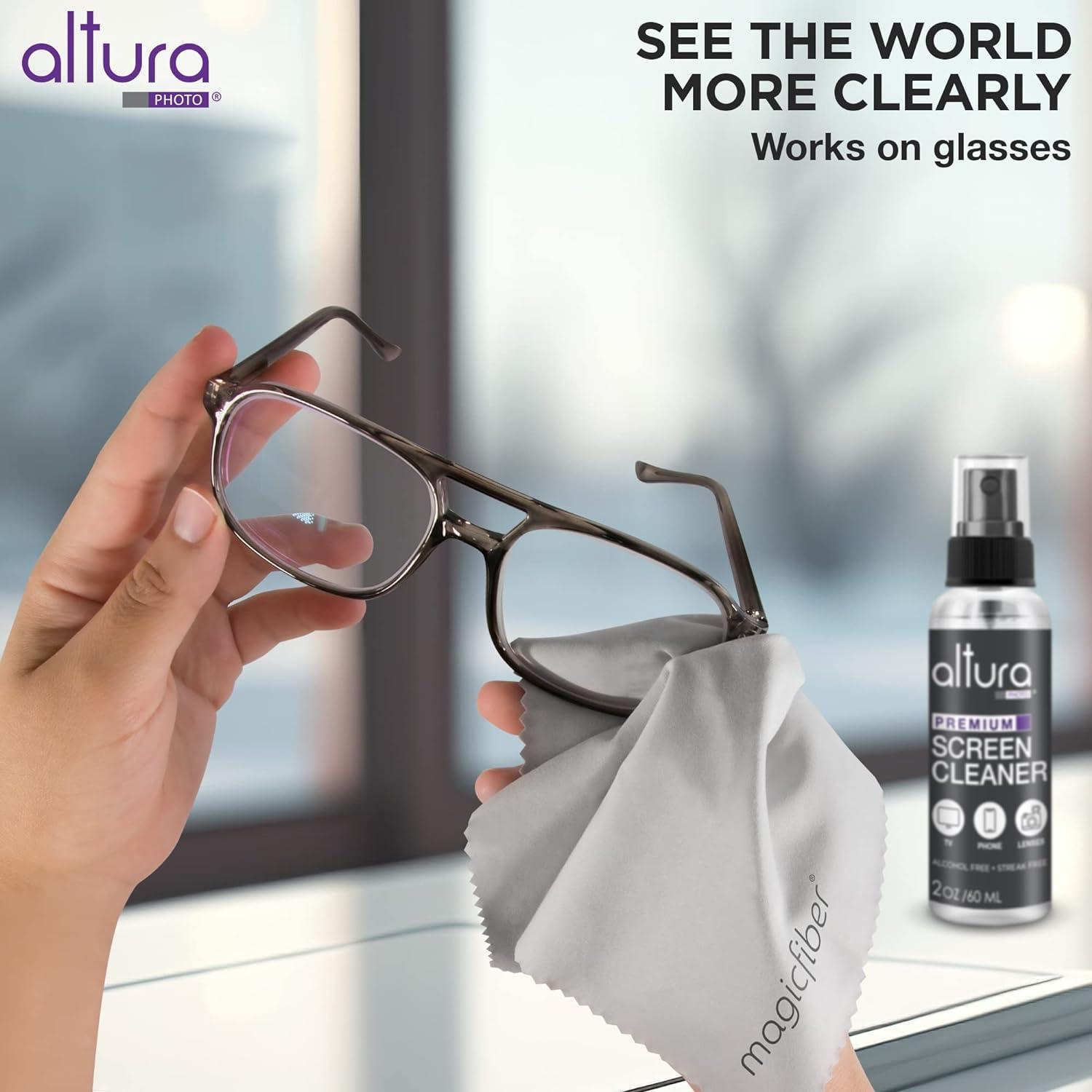 Kit de Limpieza de Pantallas Altura Photo 60 ml + 2 Paños Microfibra