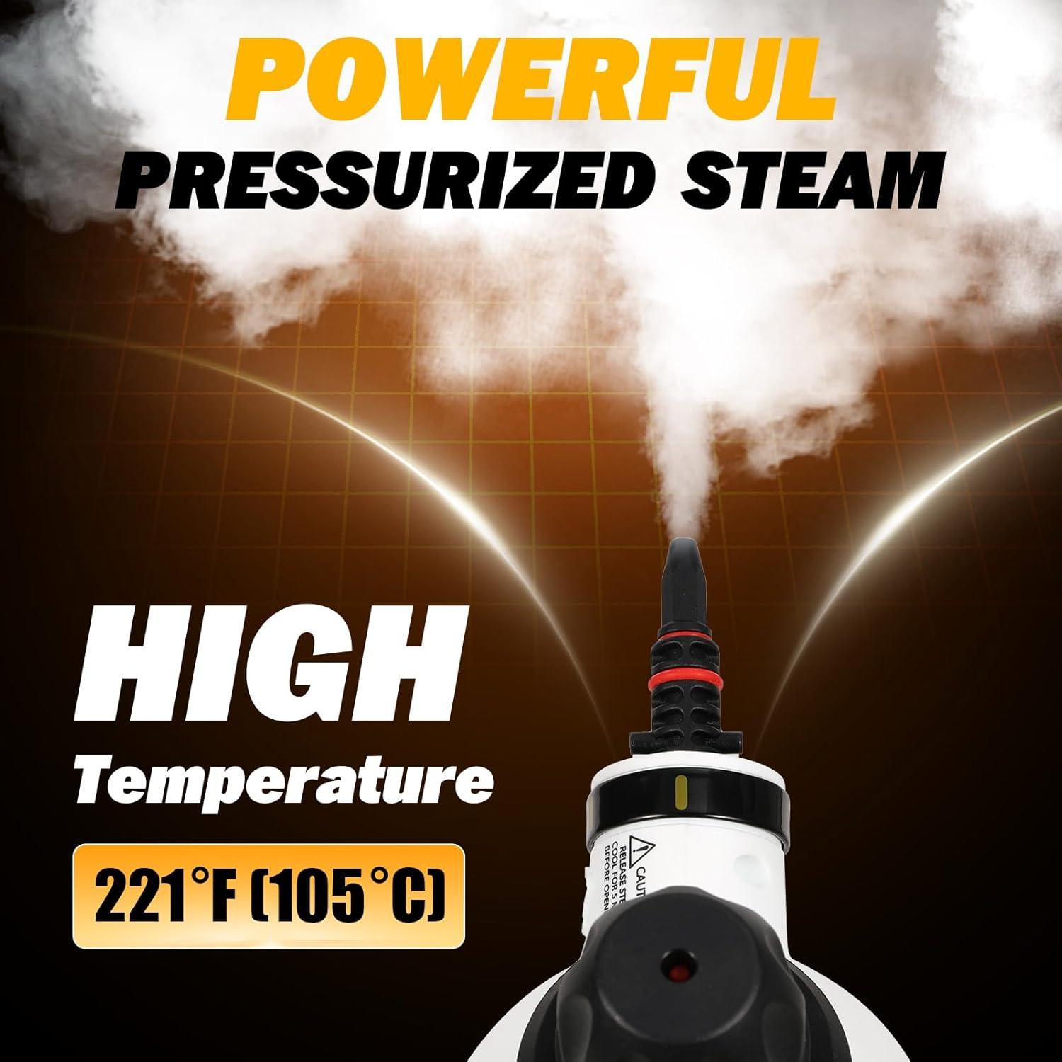 Limpiador de vapor portátil Cruzando el río 1050W 12 accesorios