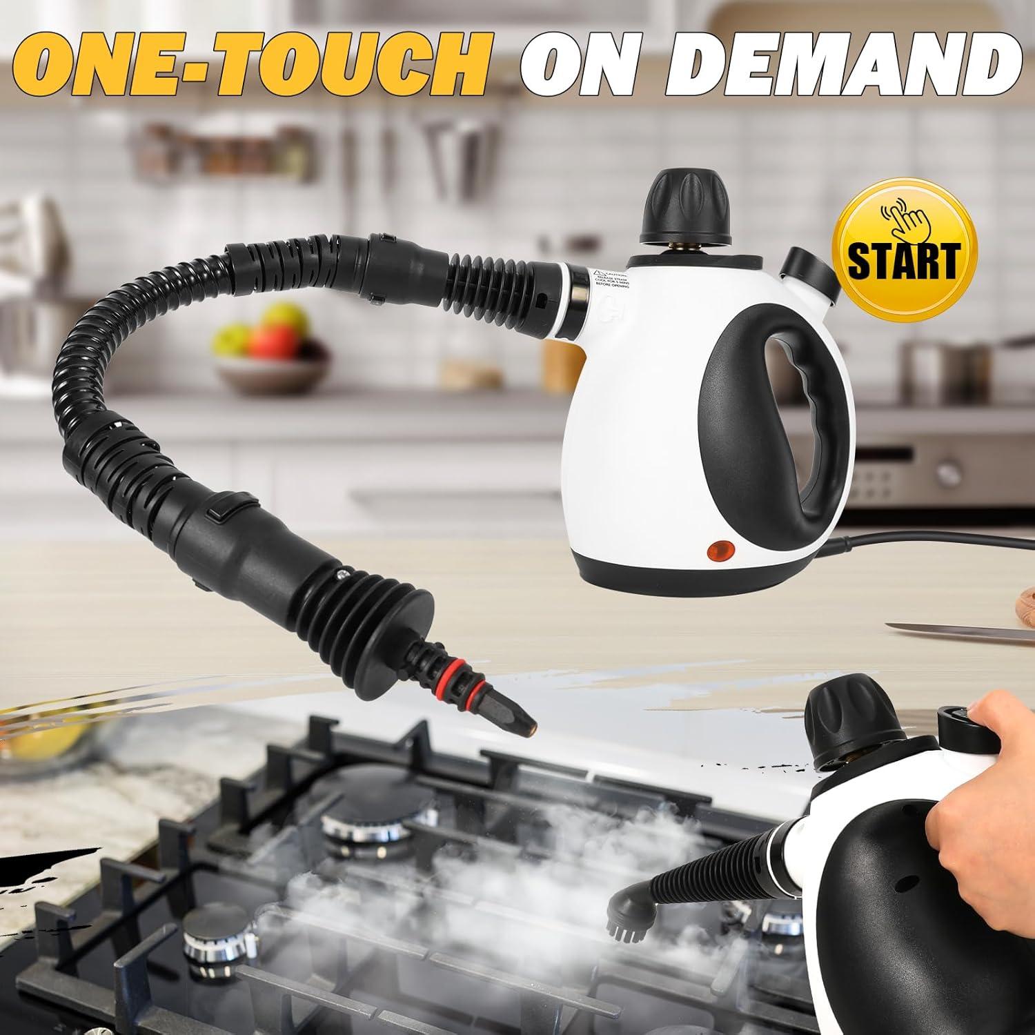 Limpiador de vapor portátil Cruzando el río 1050W 12 accesorios