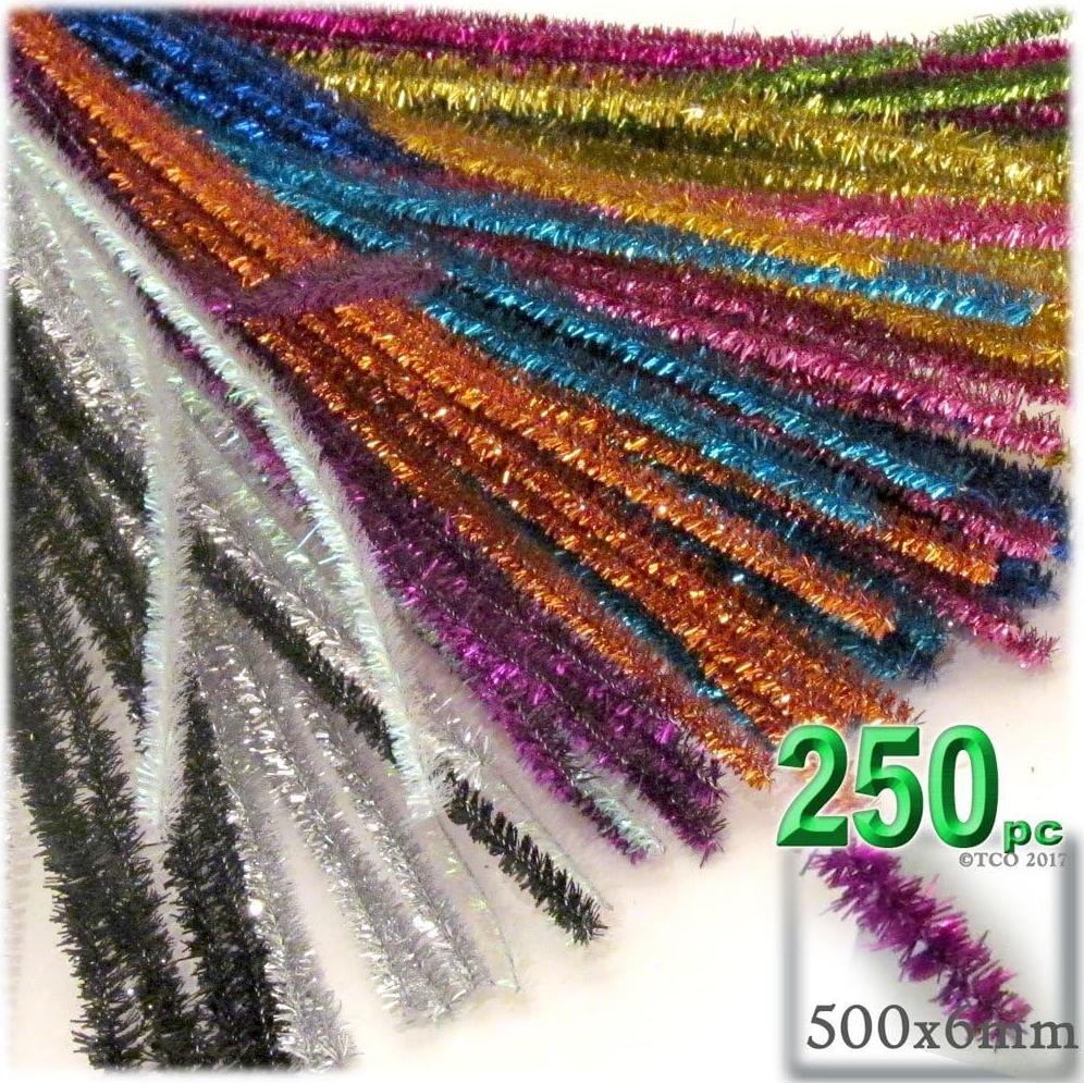 Tallos de Chenille The Crafts Outlet 50 cm Dorado Claro 250 Pzas