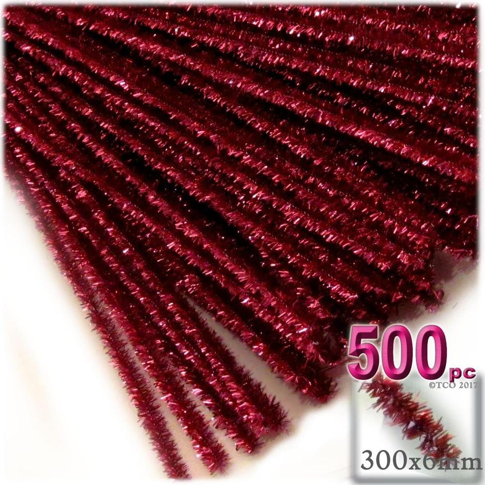 Varillas de Chenille Brillantes Rosa 30cm 500p Los Tallares