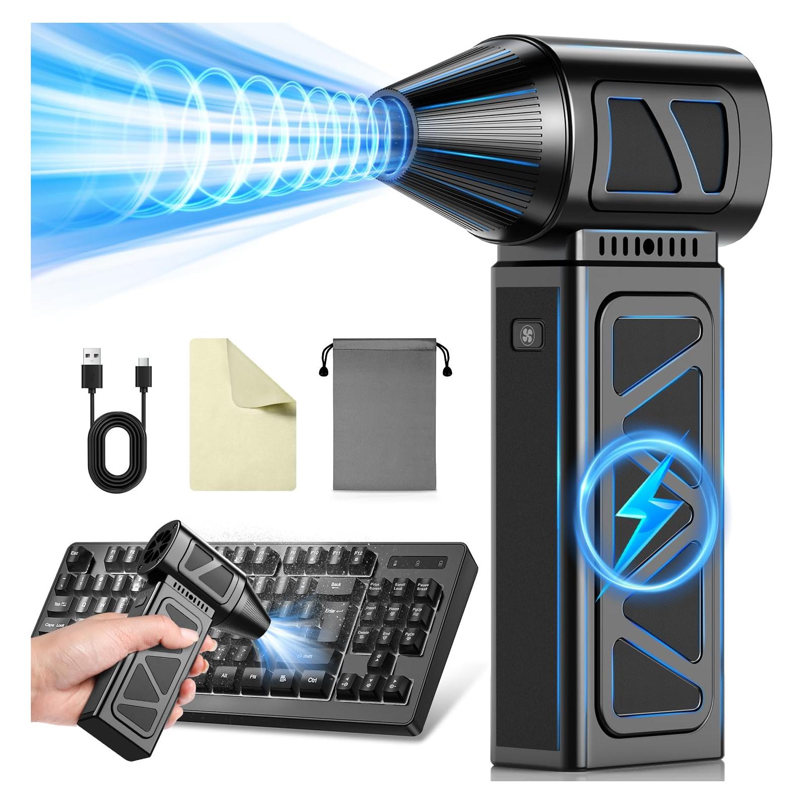 Soplador de Aire Comprimido Hingso 360000RPM Inalámbrico 5 Velocidades