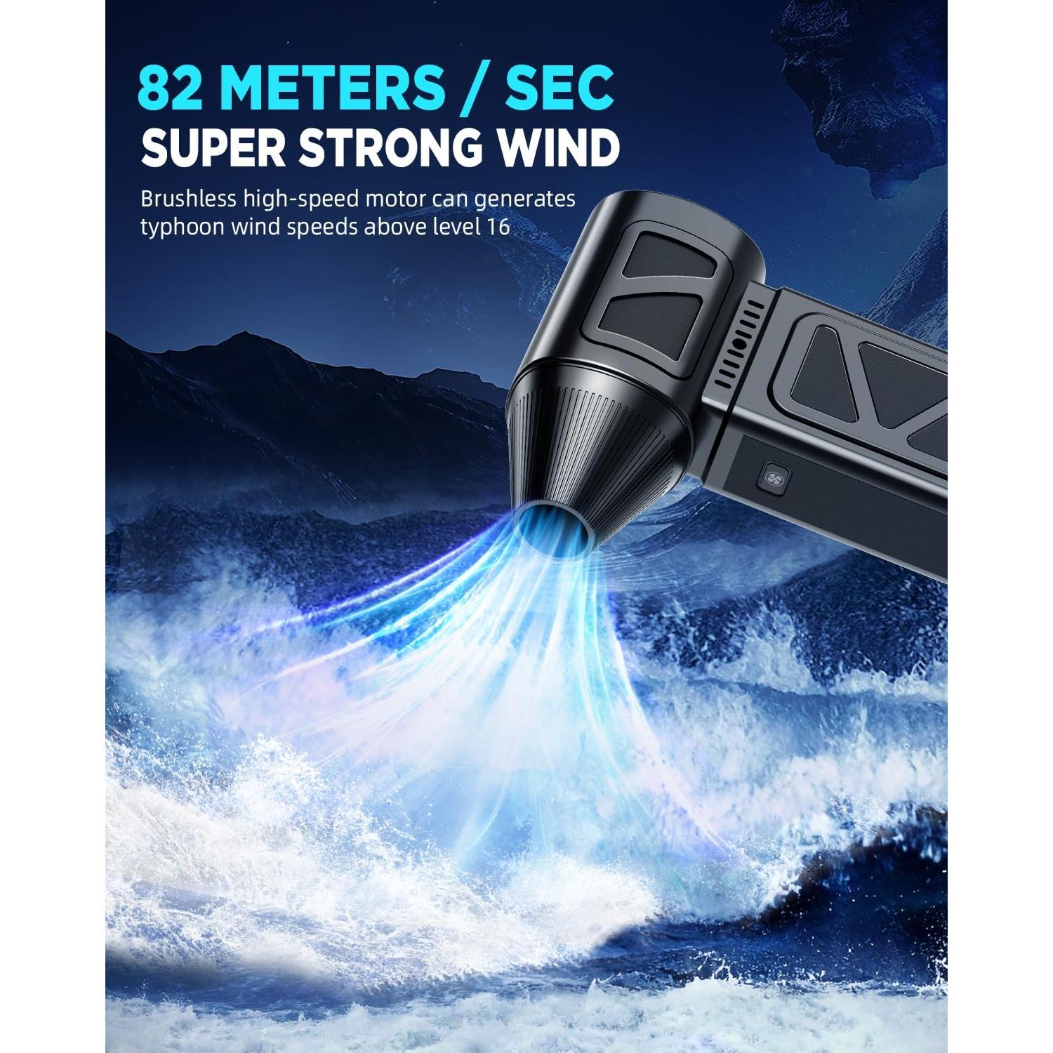 Soplador de Aire Comprimido Hingso 360000RPM Inalámbrico 5 Velocidades