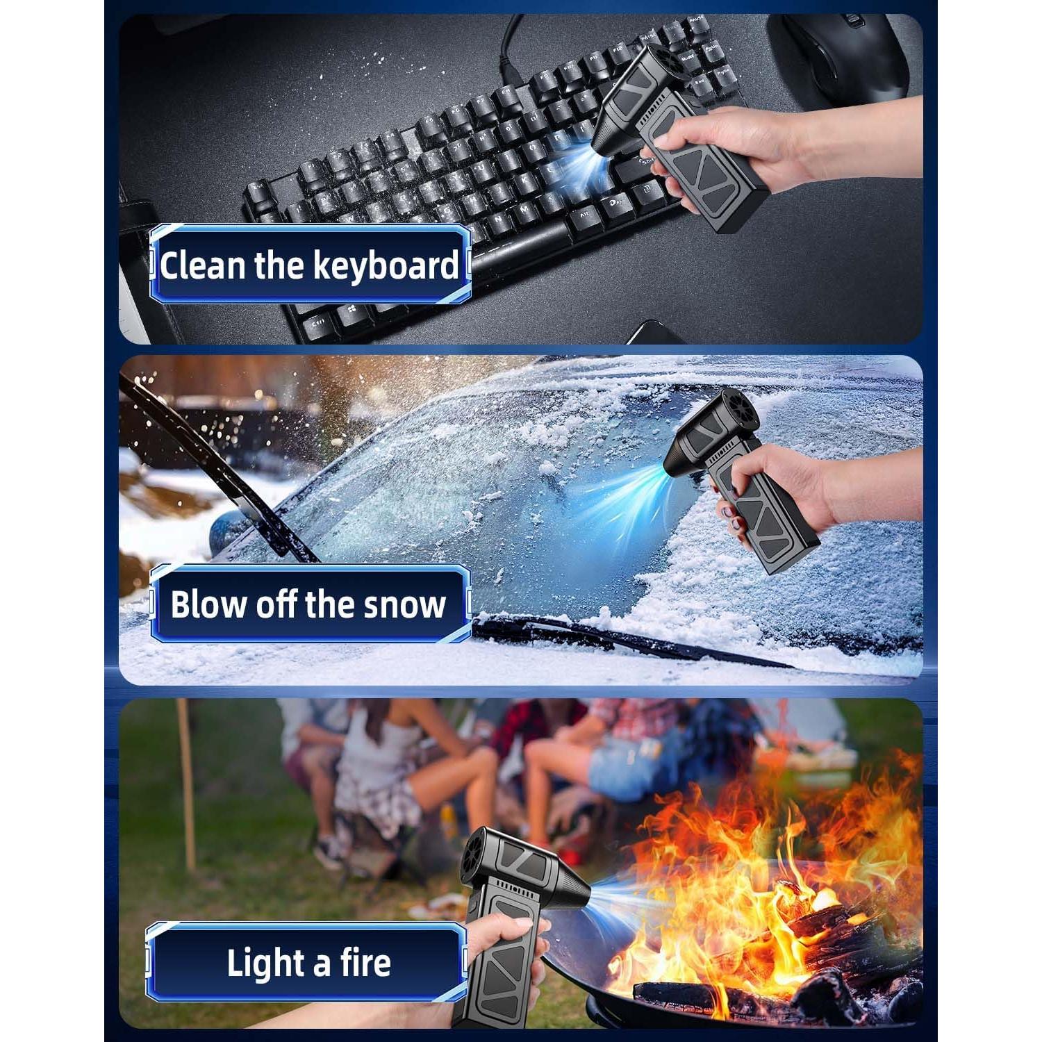 Soplador de Aire Comprimido Hingso 360000RPM Inalámbrico 5 Velocidades