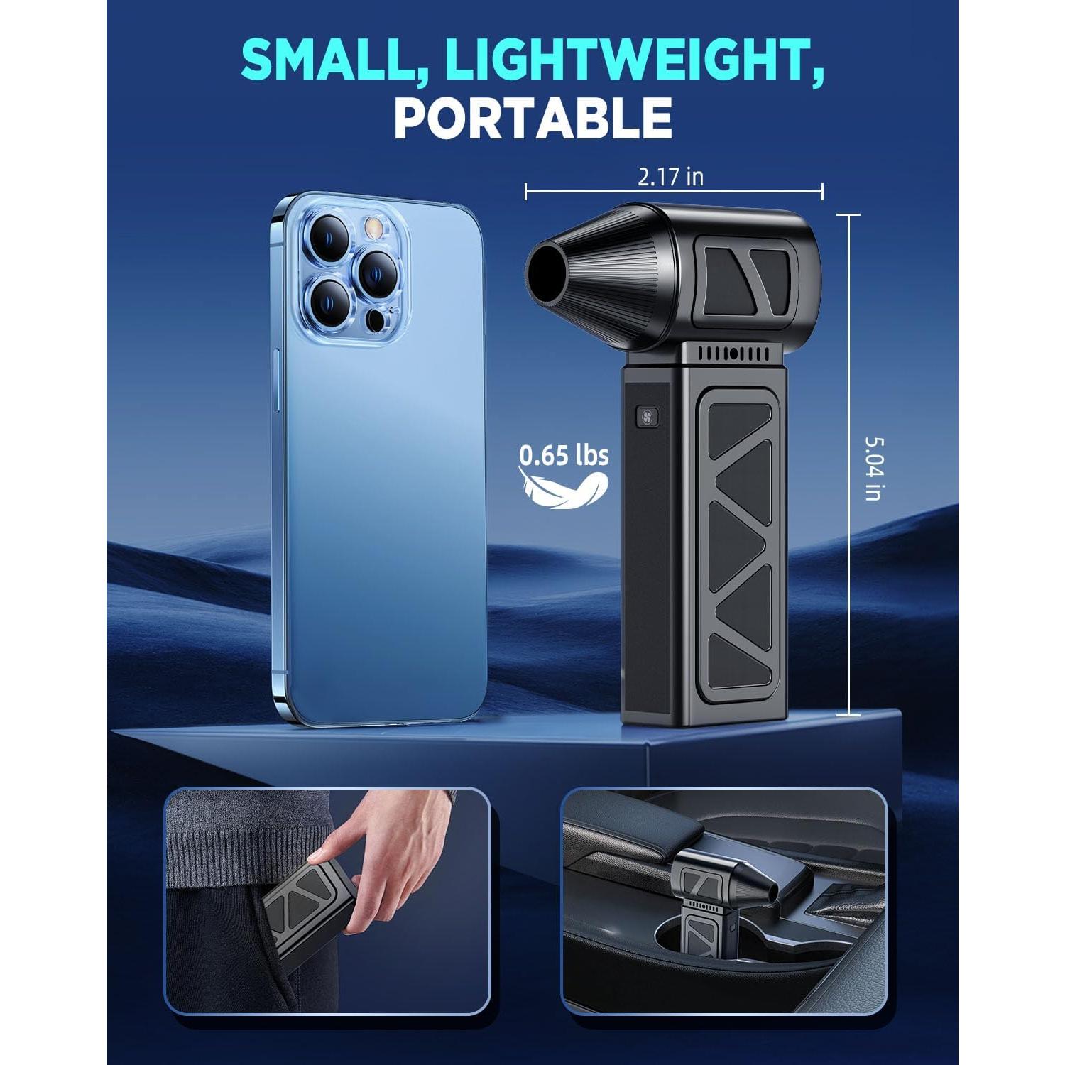 Soplador de Aire Comprimido Hingso 360000RPM Inalámbrico 5 Velocidades