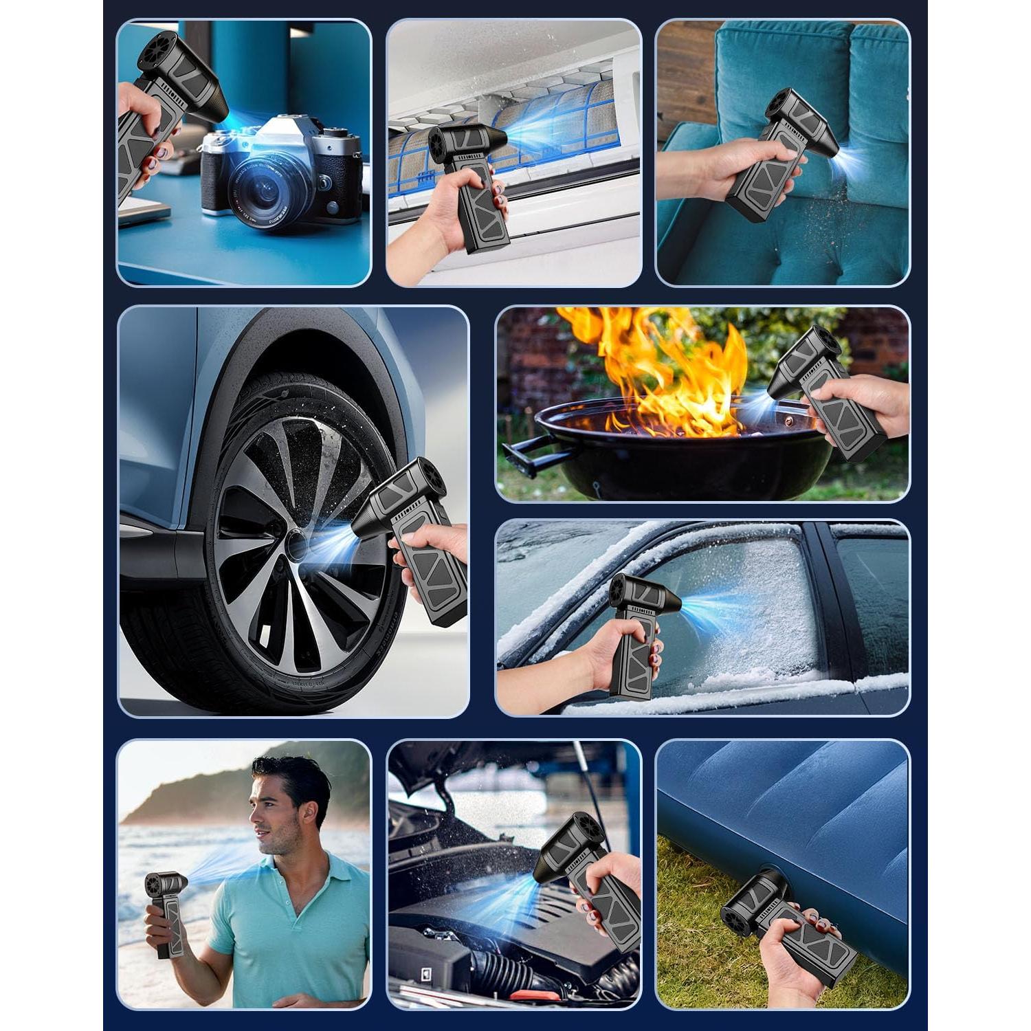 Soplador de Aire Comprimido Hingso 360000RPM Inalámbrico 5 Velocidades