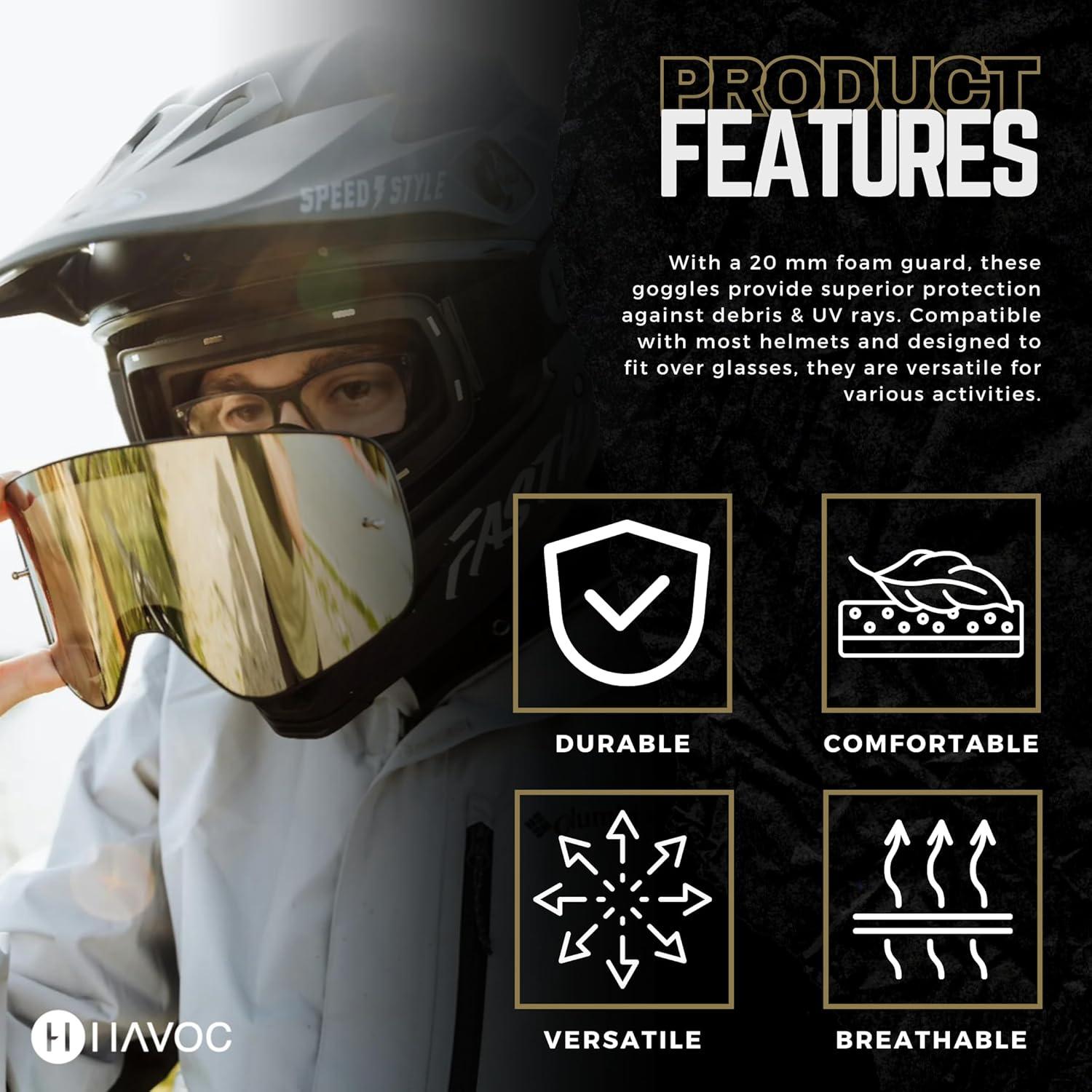 Gafas Magnéticas Havoc Racing para Motocross y ATV