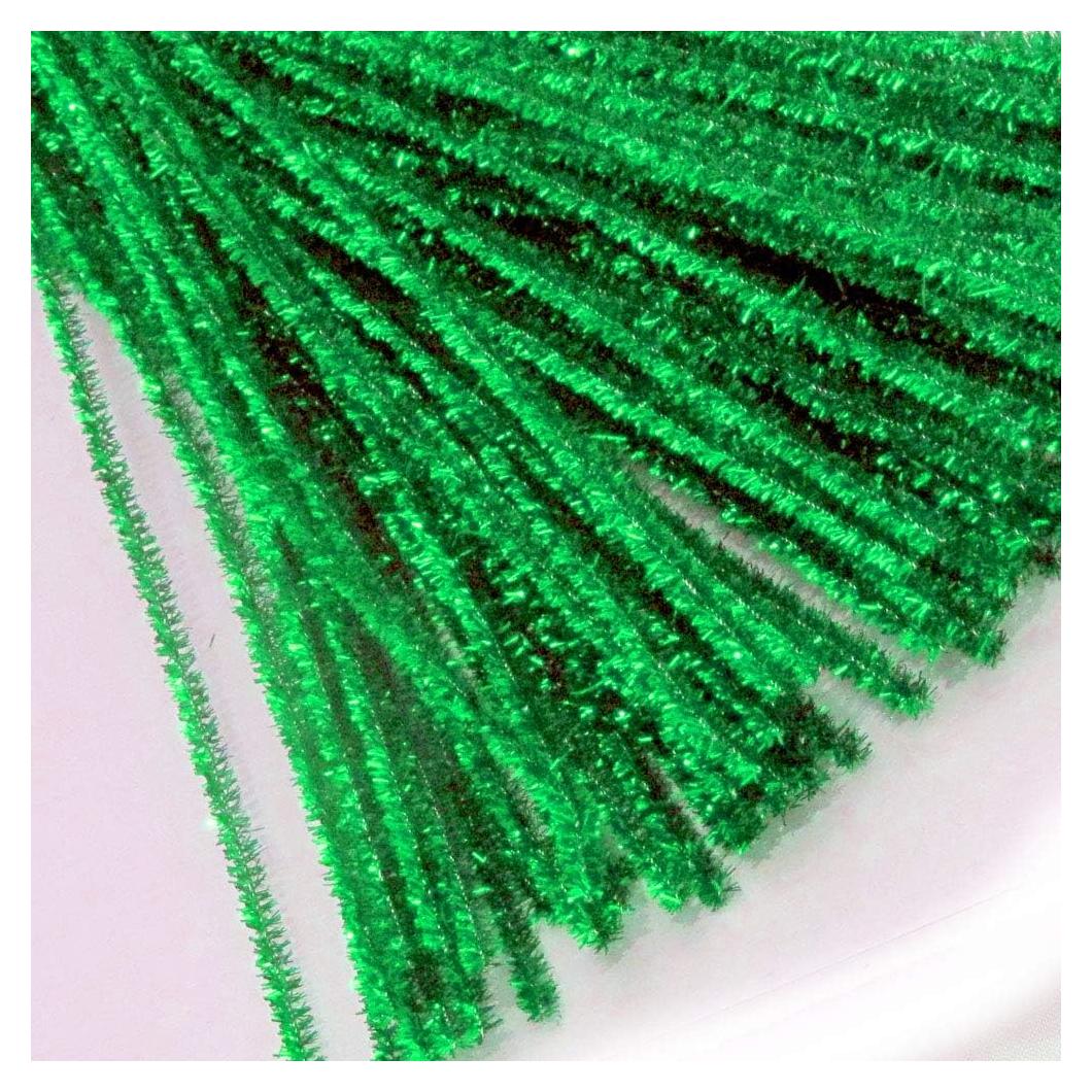 Tallarines de Chenille The Crafts Outlet 50 cm Verde Claro 250 pz