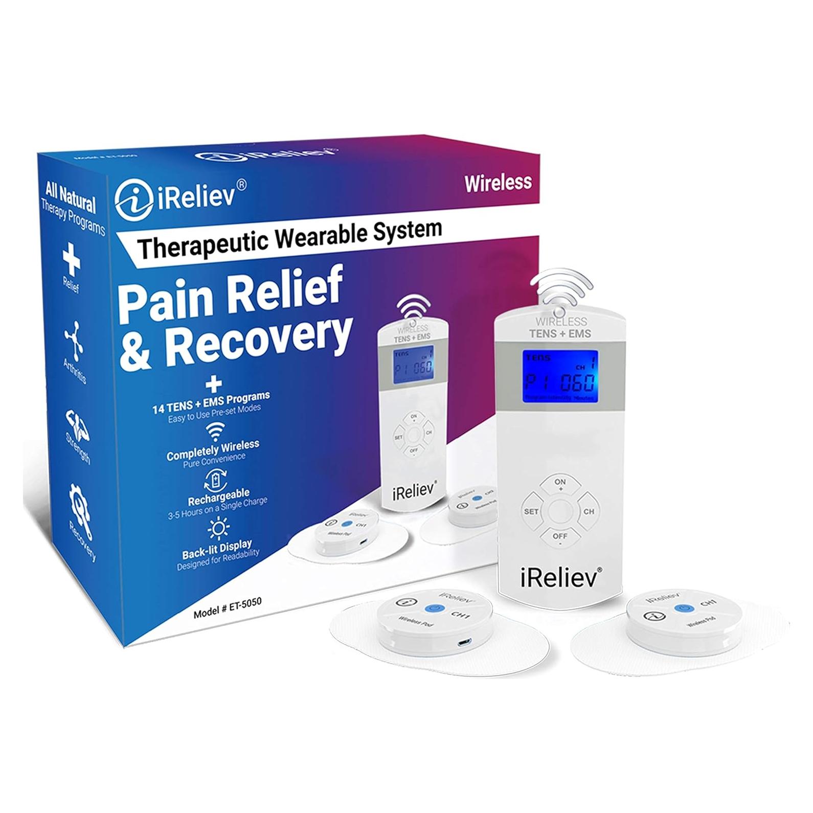 Sistema Terapéutico Inalámbrico iReliev TENS + EMS 2 en 1