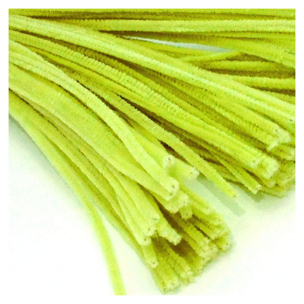 Tallos de Chenille The Crafts Outlet 1000 pcs 50 cm Amarillo Neón