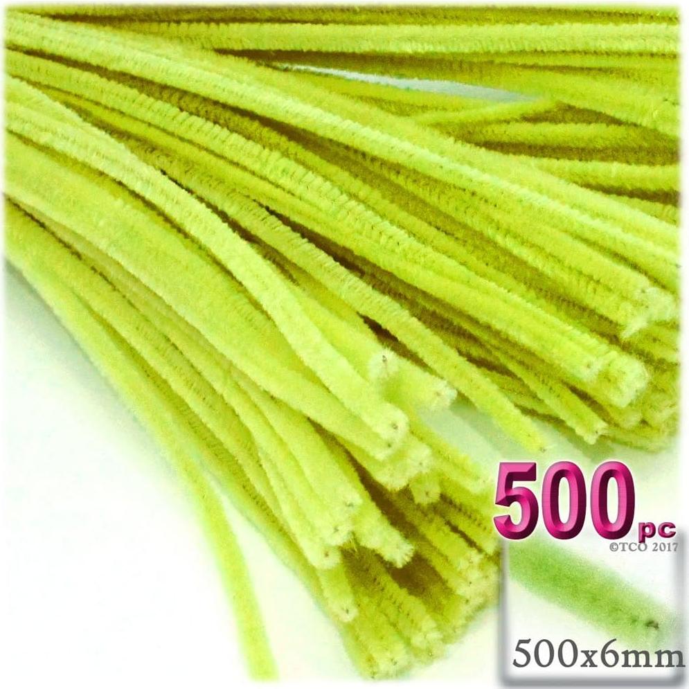 Tallarines Chenille The Crafts Outlet 500 piezas 50 cm Verde Lima