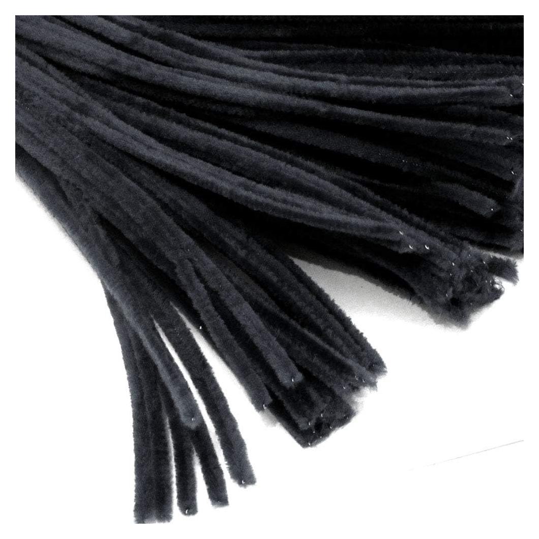 Tallarines de Chenille The Crafts Outlet 30 cm Negro 500 pcs