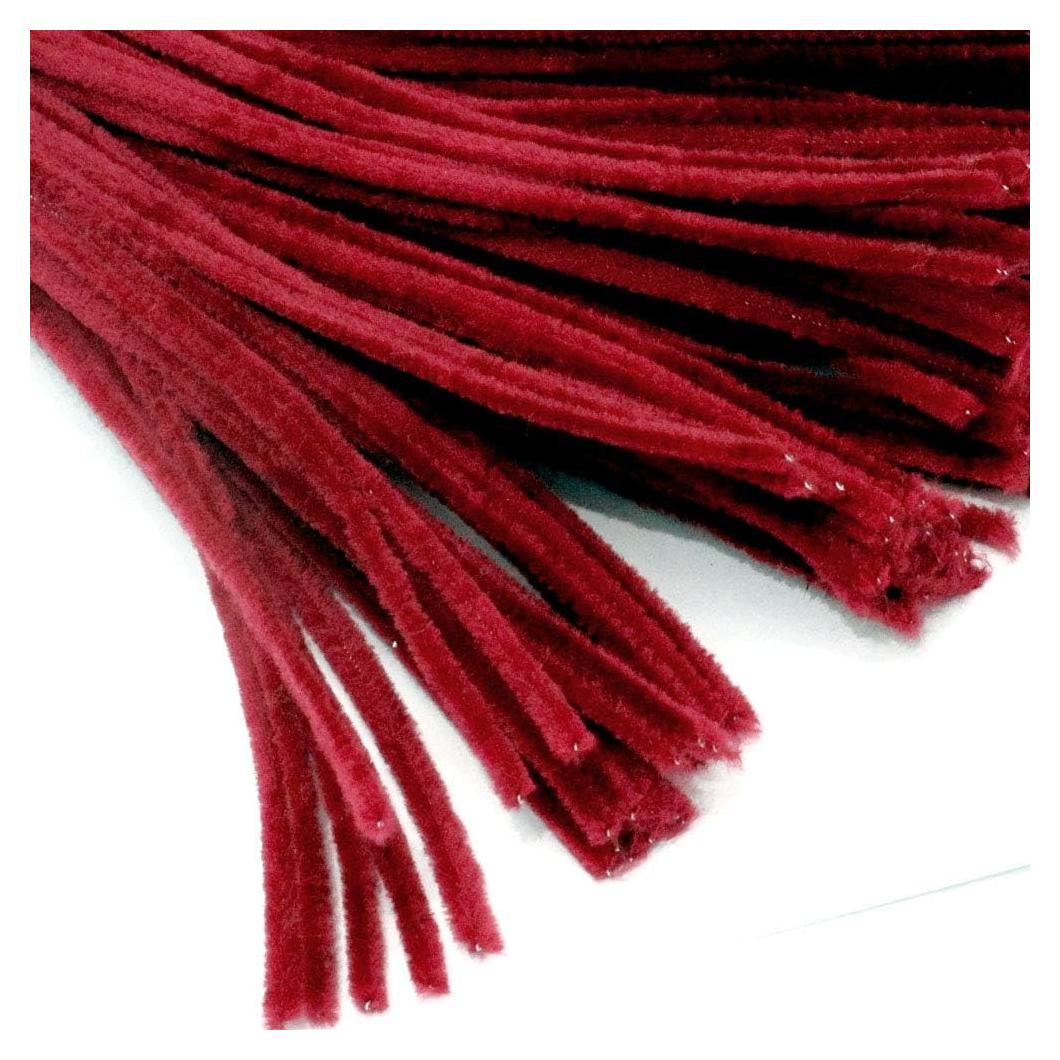 Tallarines de Chenille The Crafts Outlet 250 piezas 50 cm Rojo