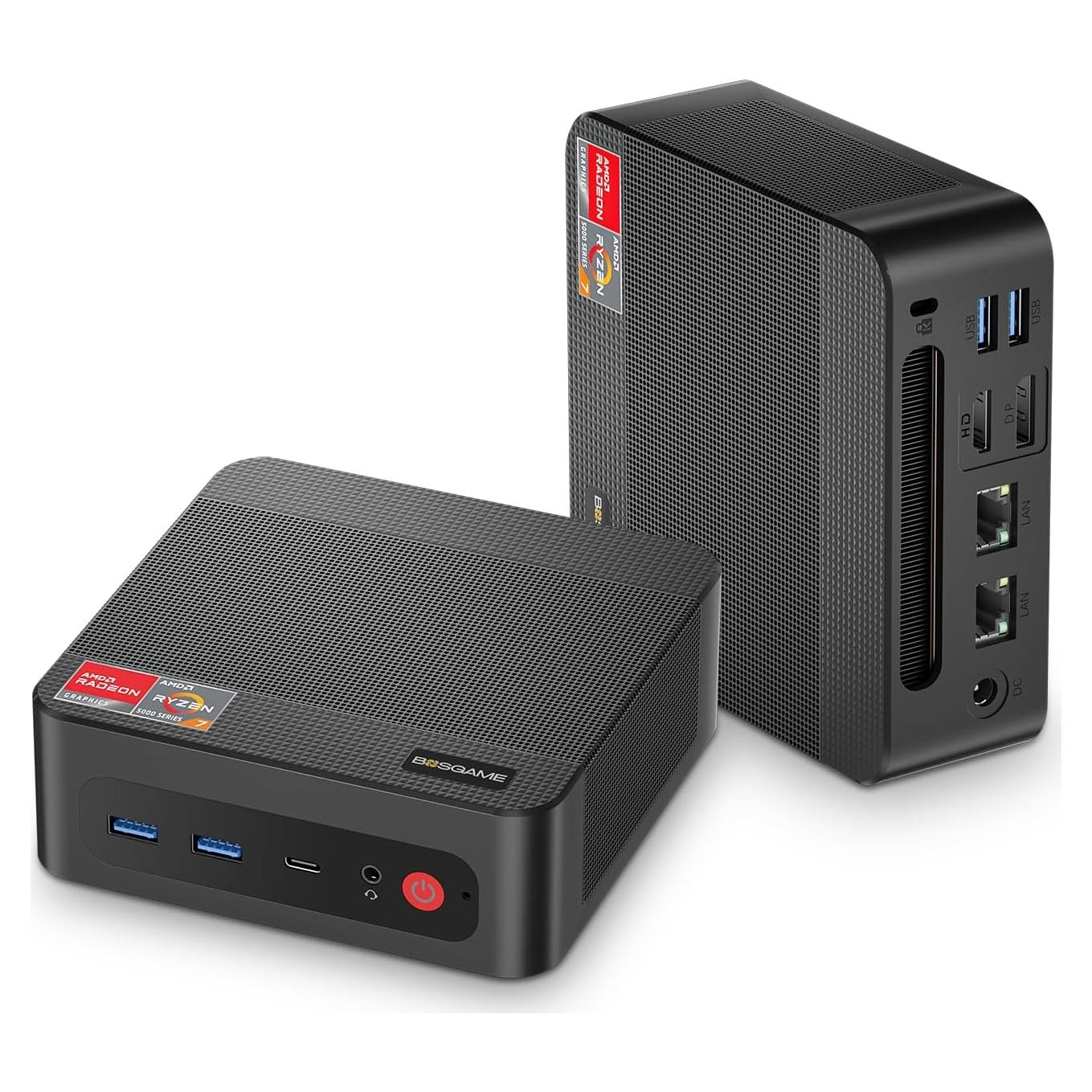 Mini PC BOSGAME P4 Ryzen 7 5700U 16GB RAM 512GB SSD Triple 4K