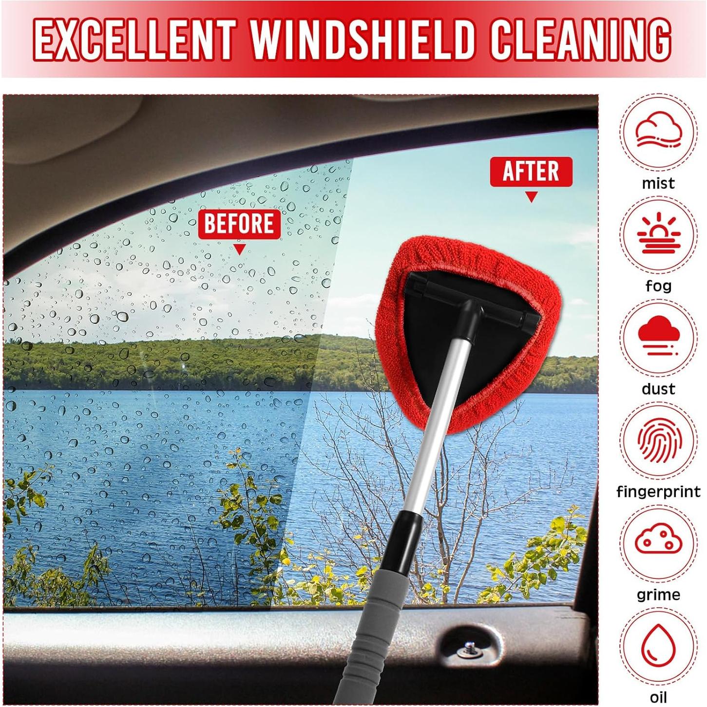 Kit de Limpieza de Ventanas Baderke 10 Piezas Rojo