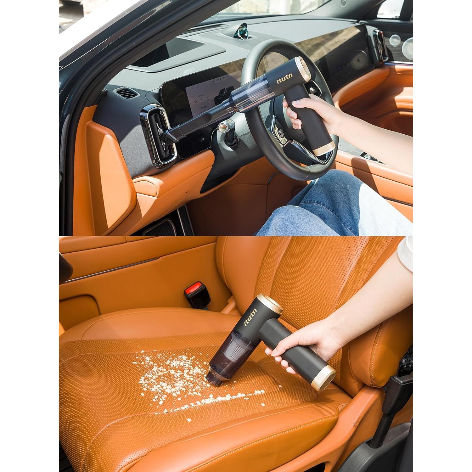 Mini Aspiradora Inalámbrica Itutn 15000PA 4 en 1 con 11 Accesorios