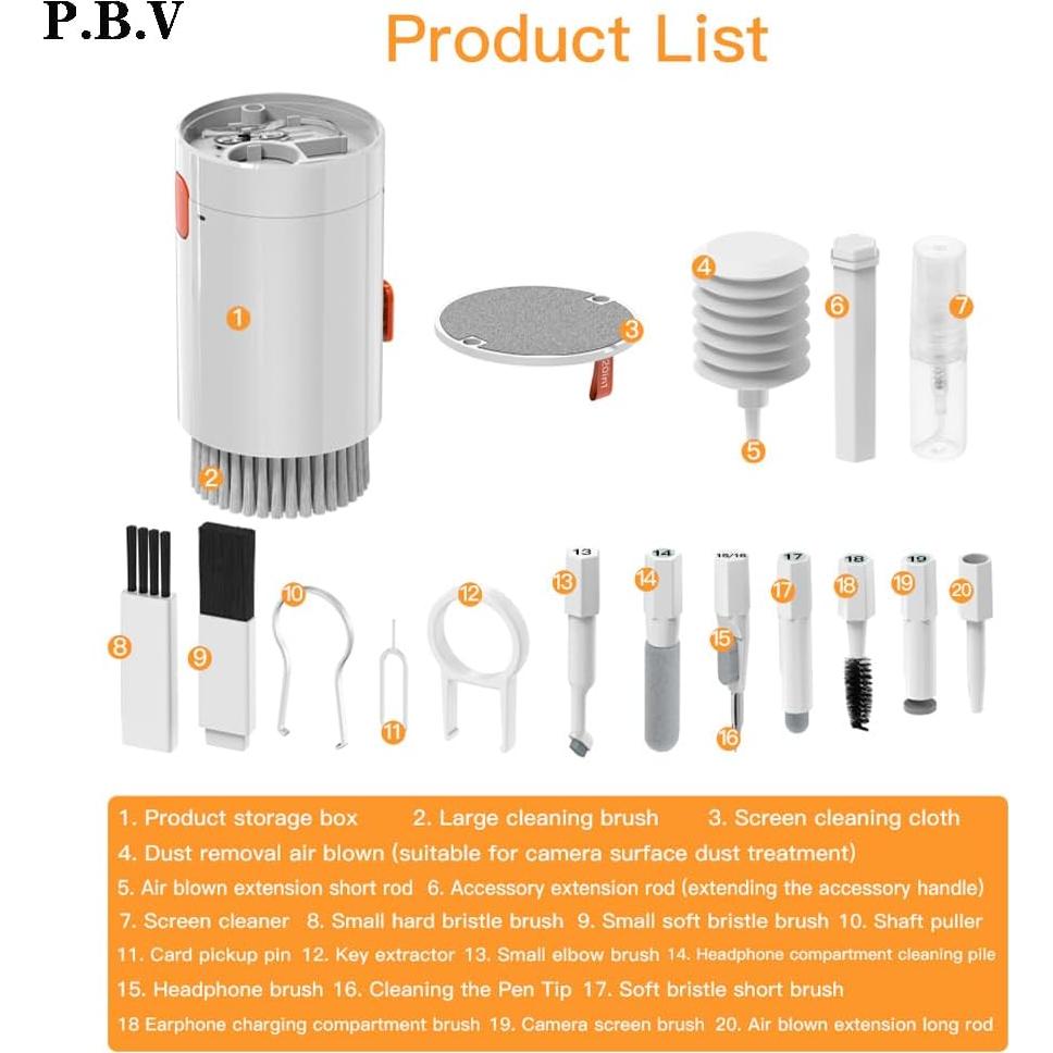 Kit de Limpieza para Laptop Hoi-e Q20 con Spray y Cepillos