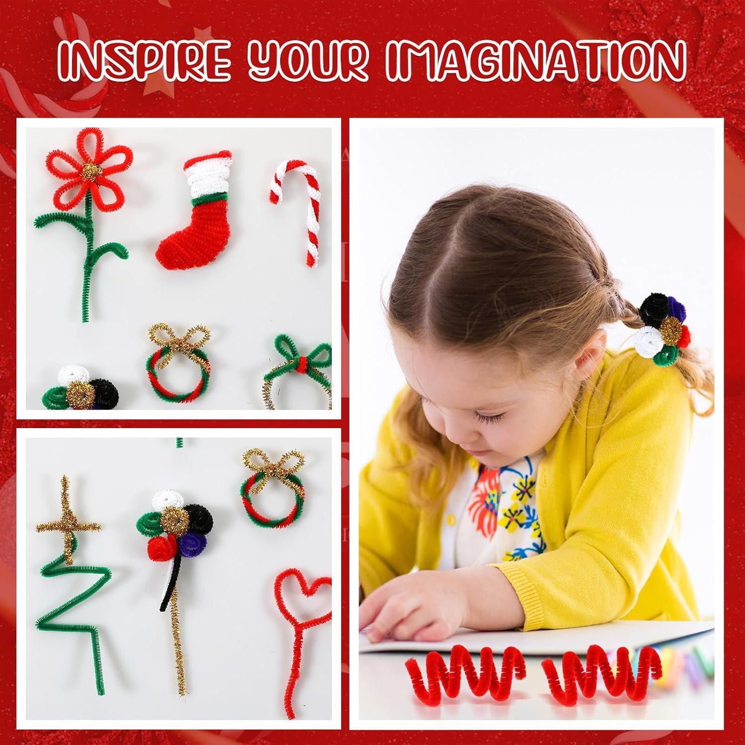 Limpiapipas Newwiee 1000 Pcs Chenille Rojo 30 cm Manualidades