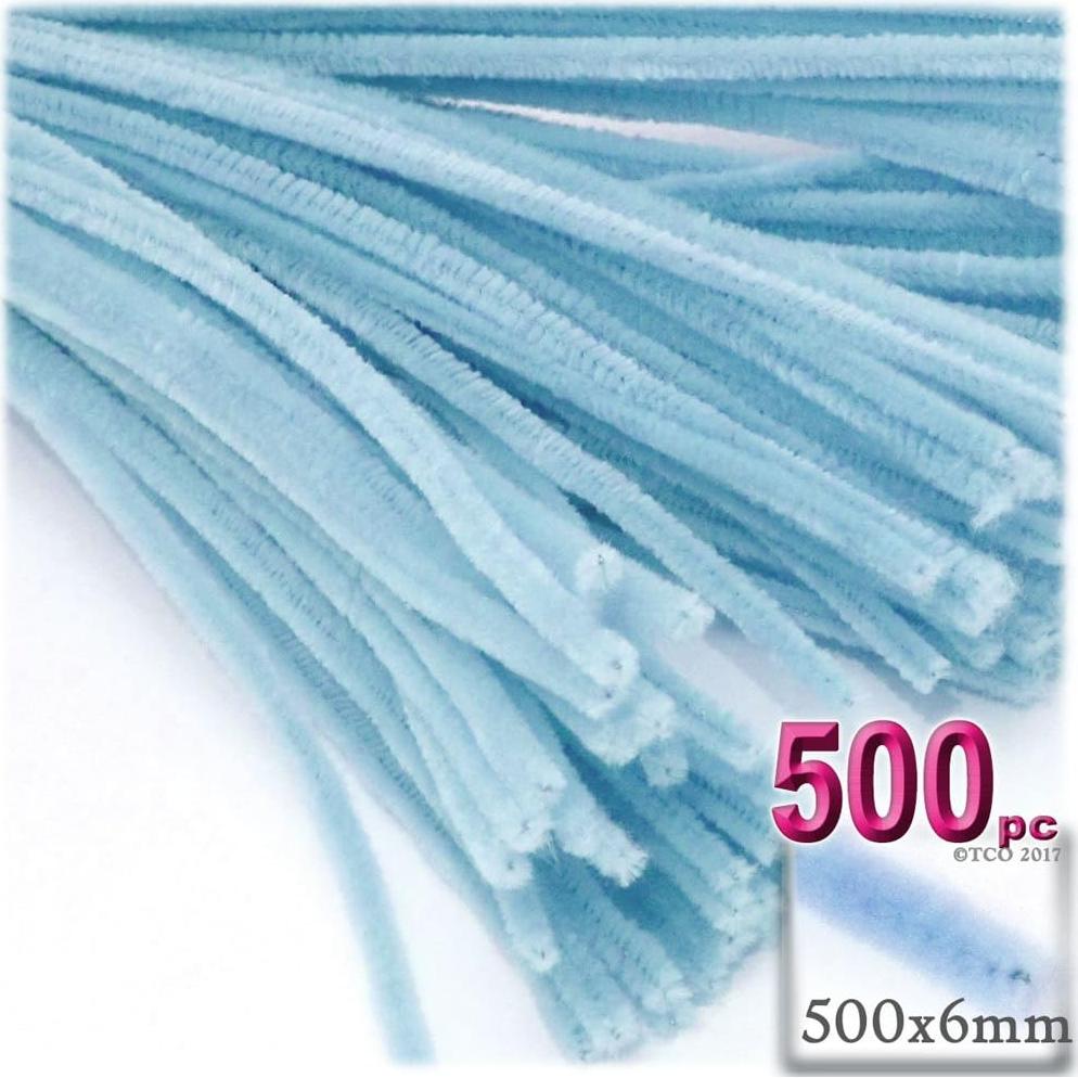 Tallos de Chenille The Crafts Outlet 500 piezas 50 cm Gris