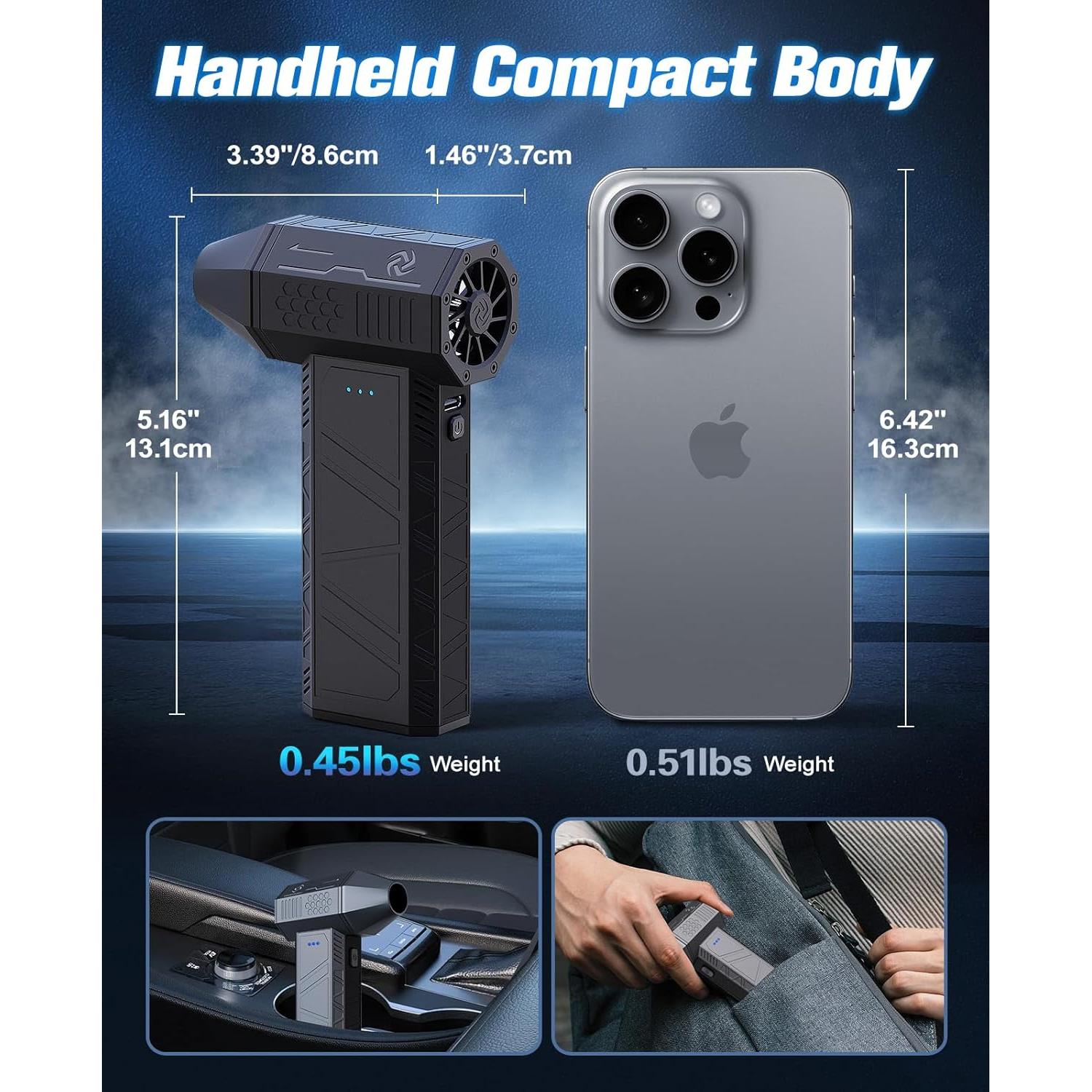 Soplador de Aire Eléctrico Beloving F55-X3 110000 RPM Recargable