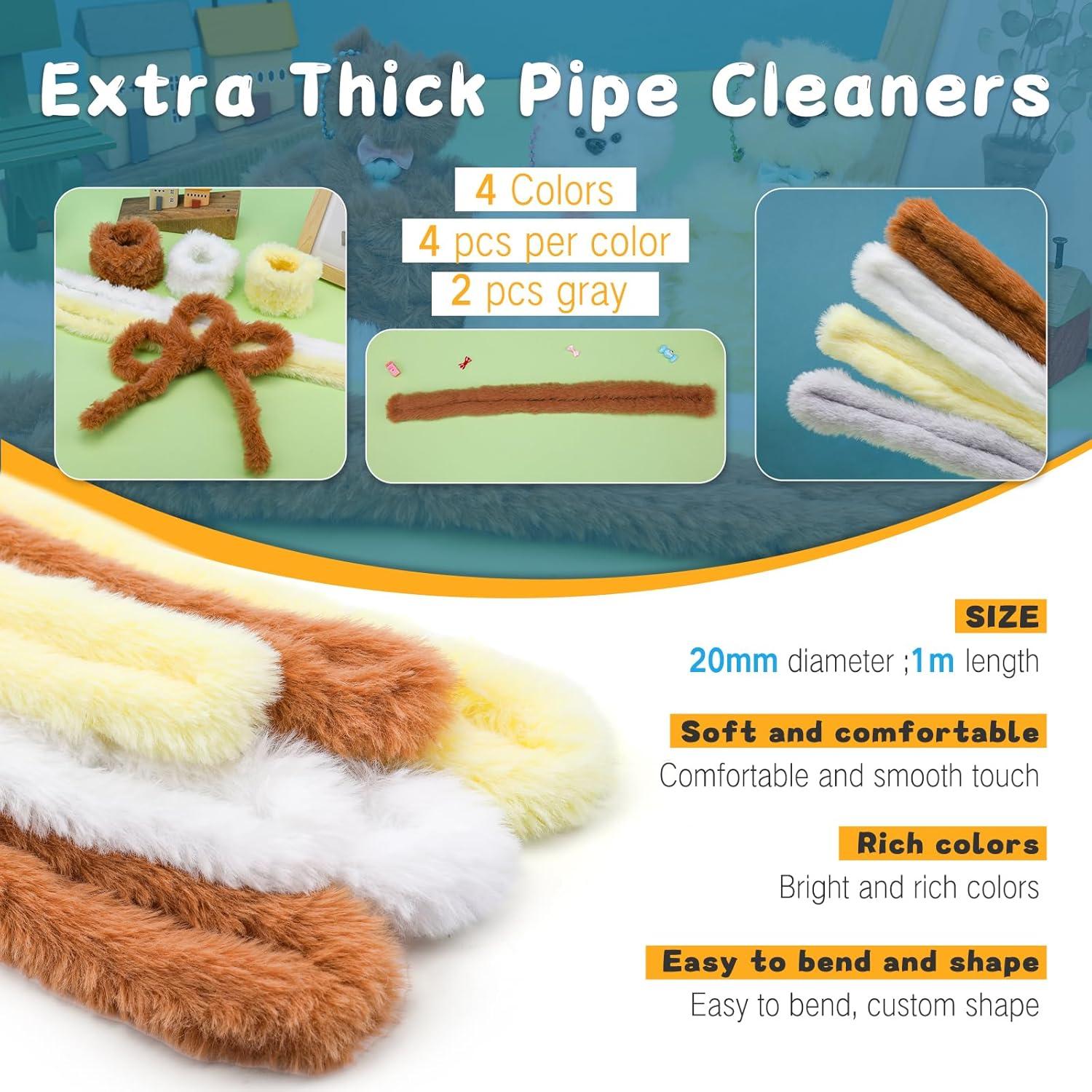 Kit de Limpiapipas Extra Gruesos ZXIIXZ 104 Pcs DIY Manualidades