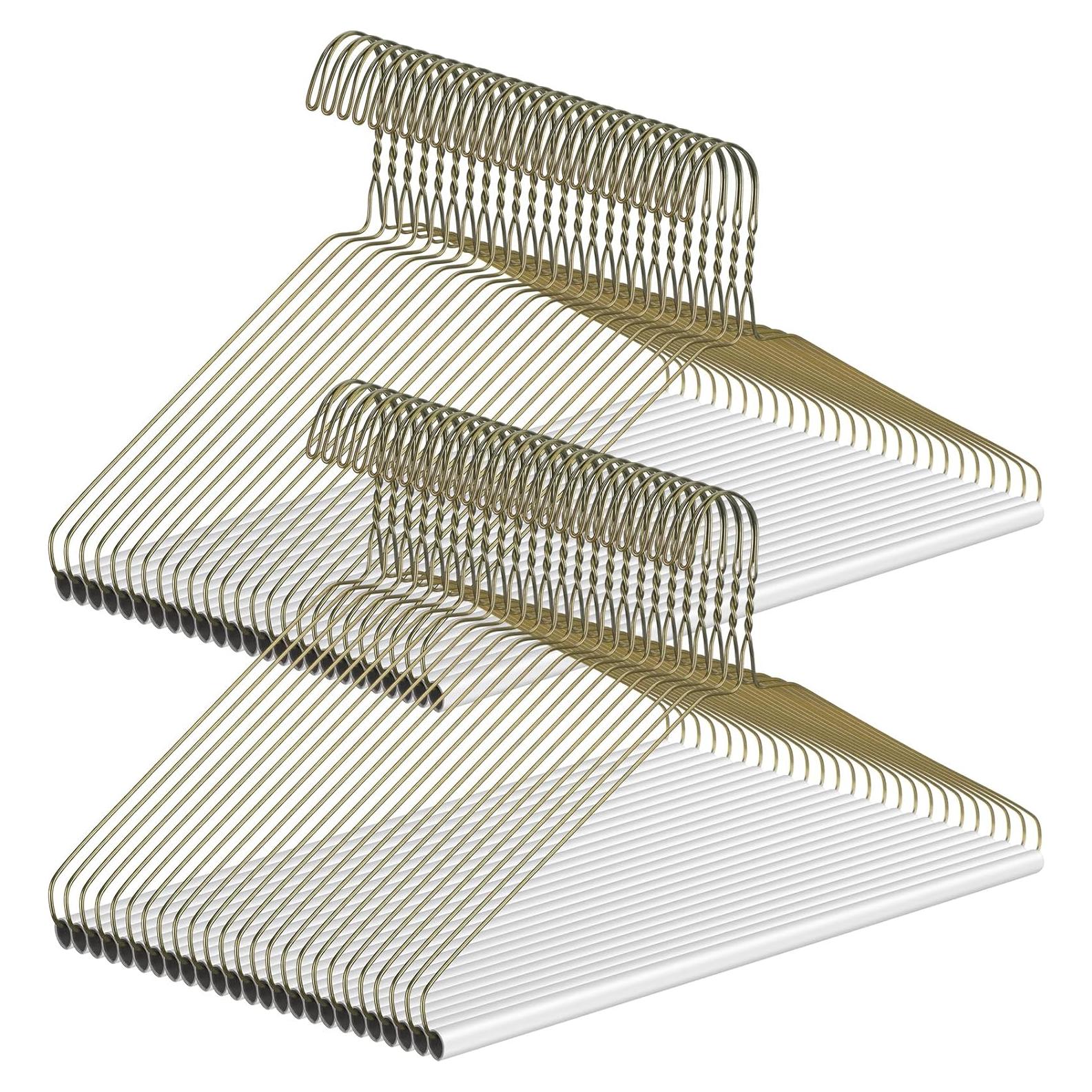 50 Perchas de Limpieza en Seco Yuntau Doradas 40.64 cm