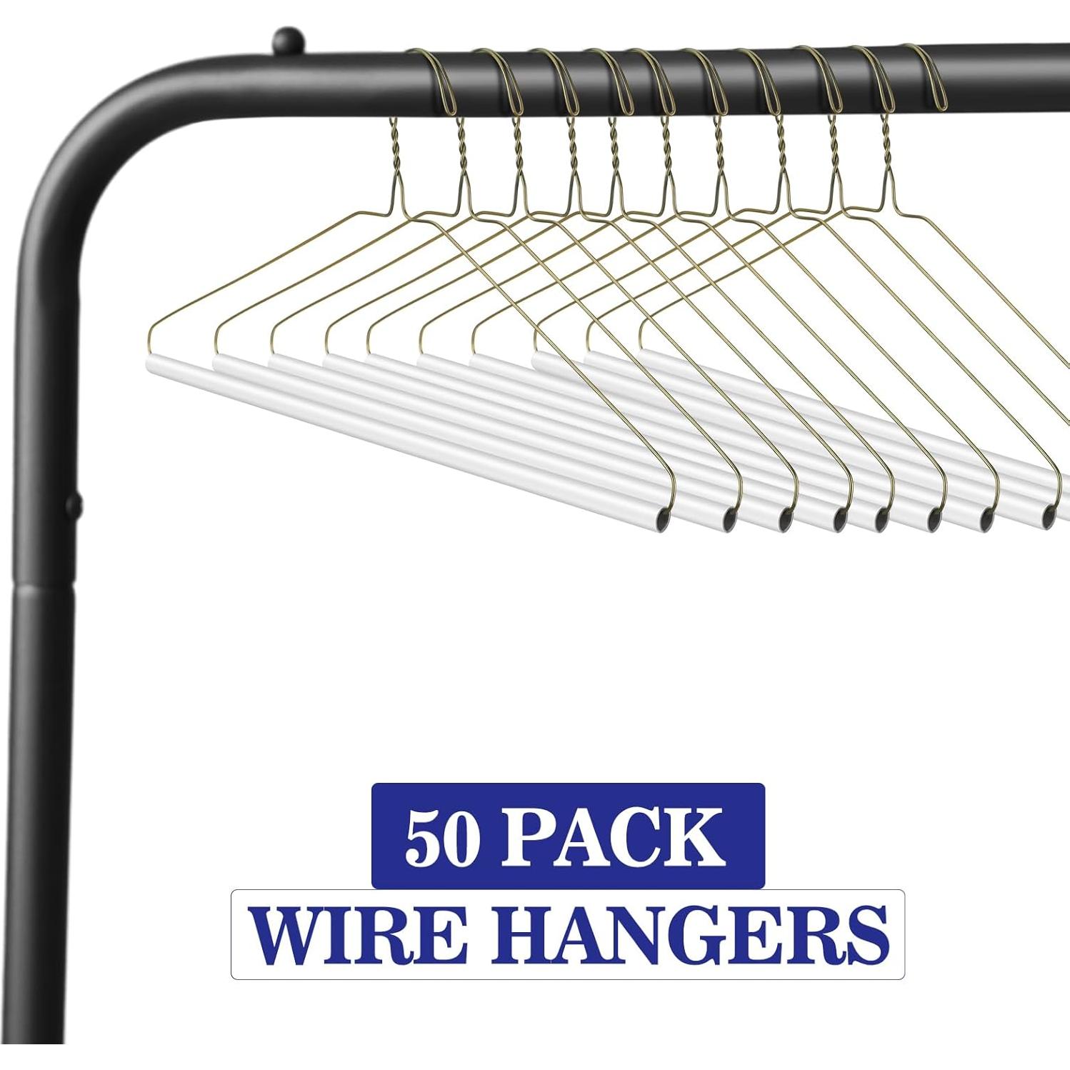 50 Perchas de Limpieza en Seco Yuntau Doradas 40.64 cm