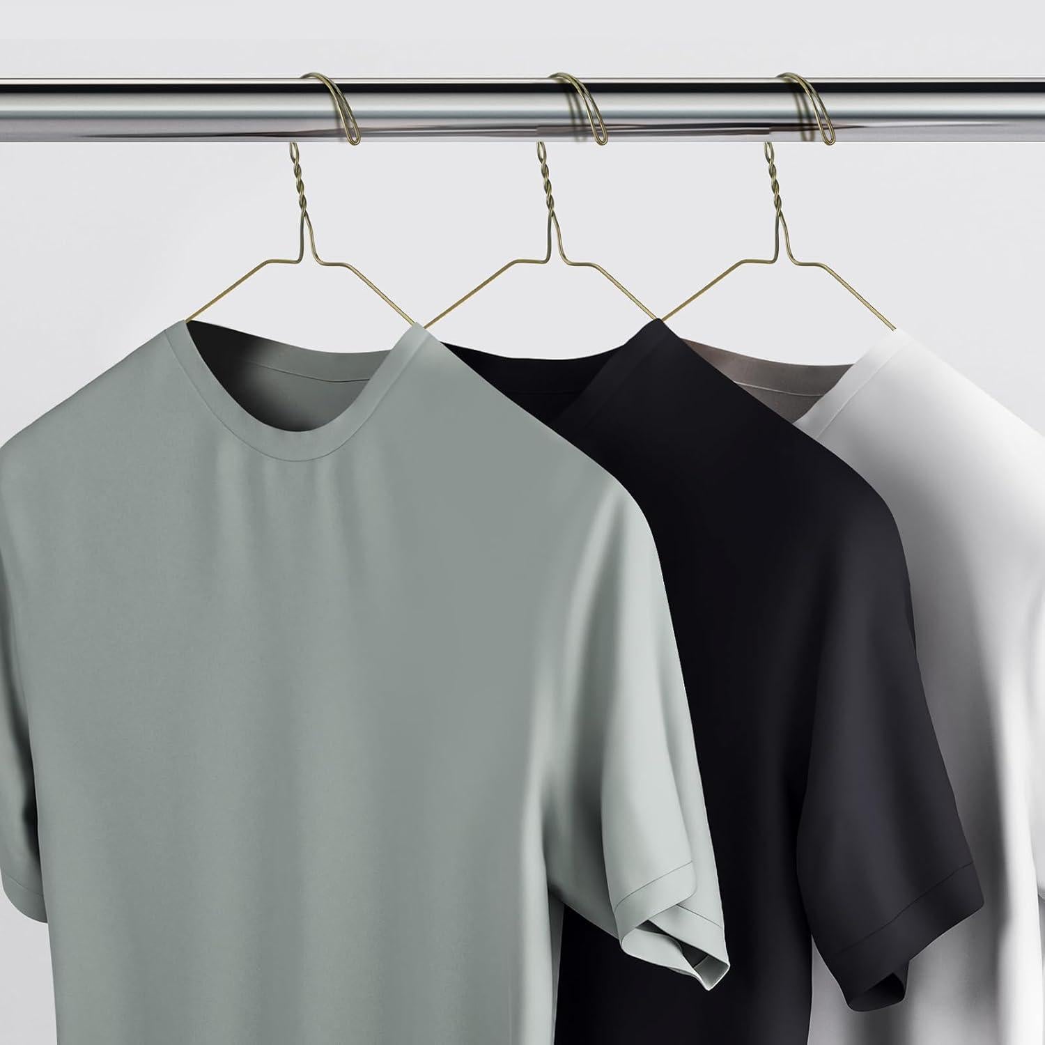 50 Perchas de Limpieza en Seco Yuntau Doradas 40.64 cm