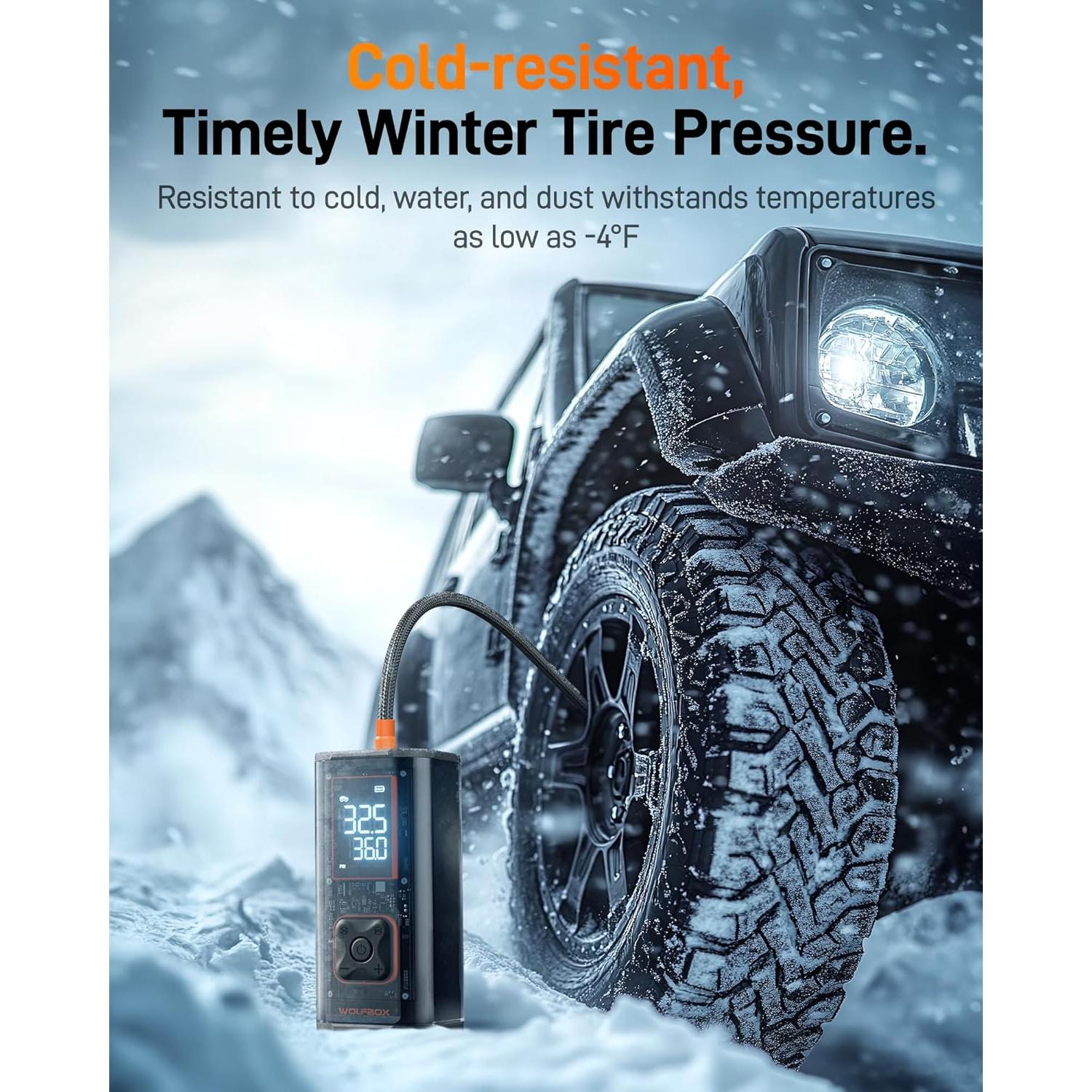 Compresor de Aire Portátil WOLFBOX MegaFlow24 12000mAh 150PSI