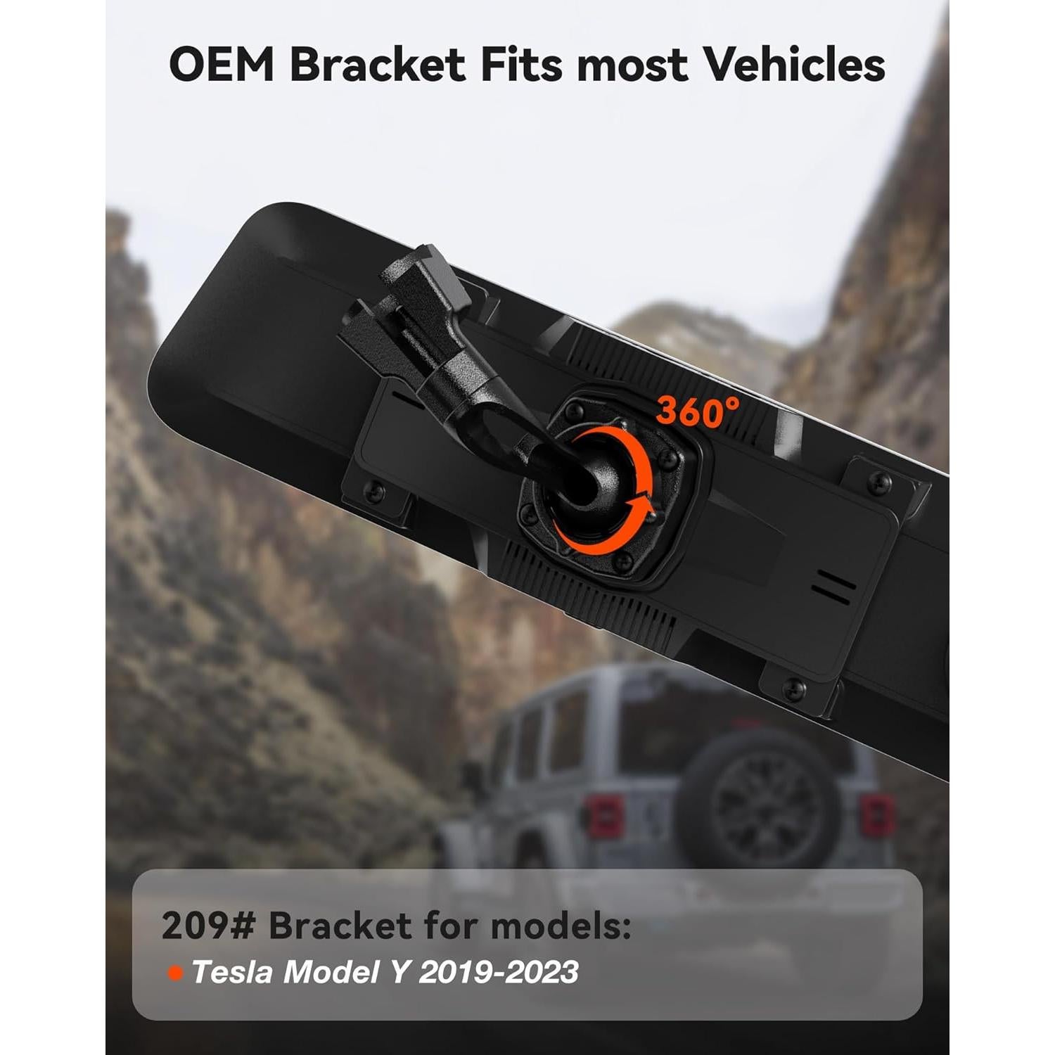 Soporte OEM WOLFBOX 209 para Tesla Model Y 2019-2023 USB C