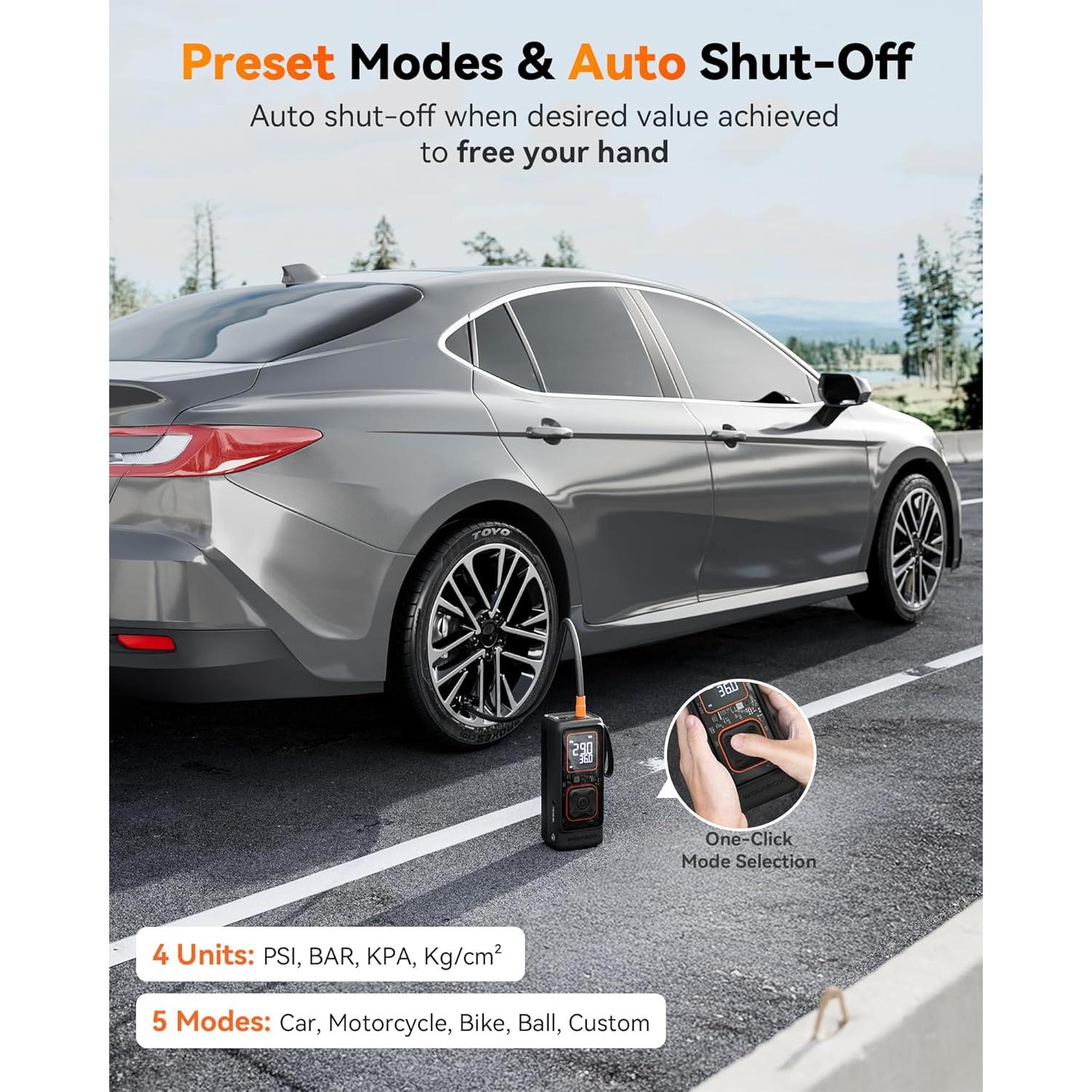 Compresor de Aire Portátil WOLFBOX MegaFlow24 12000mAh 150PSI