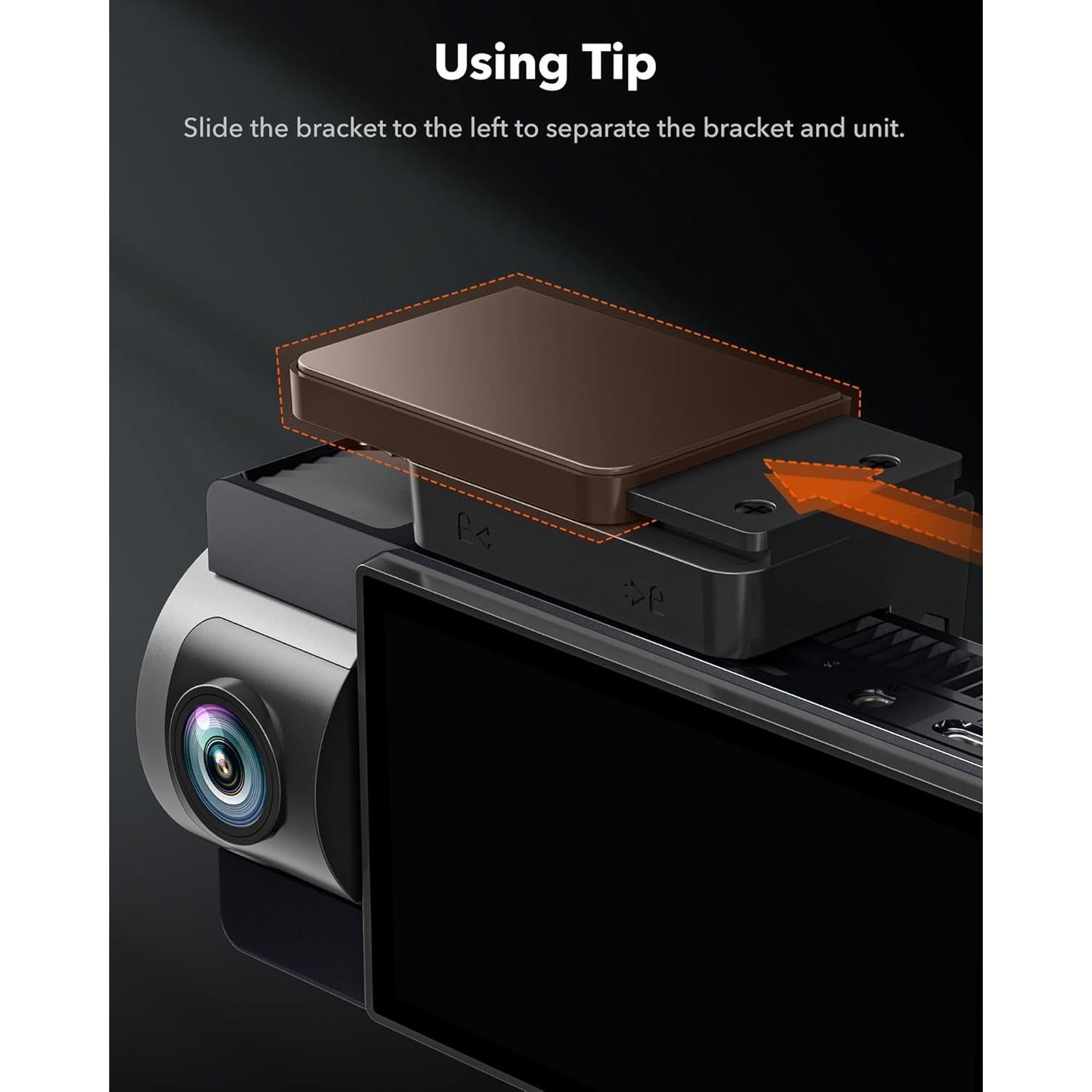 Soporte Negro WOLFBOX para Cámara Dash i17 - 3M