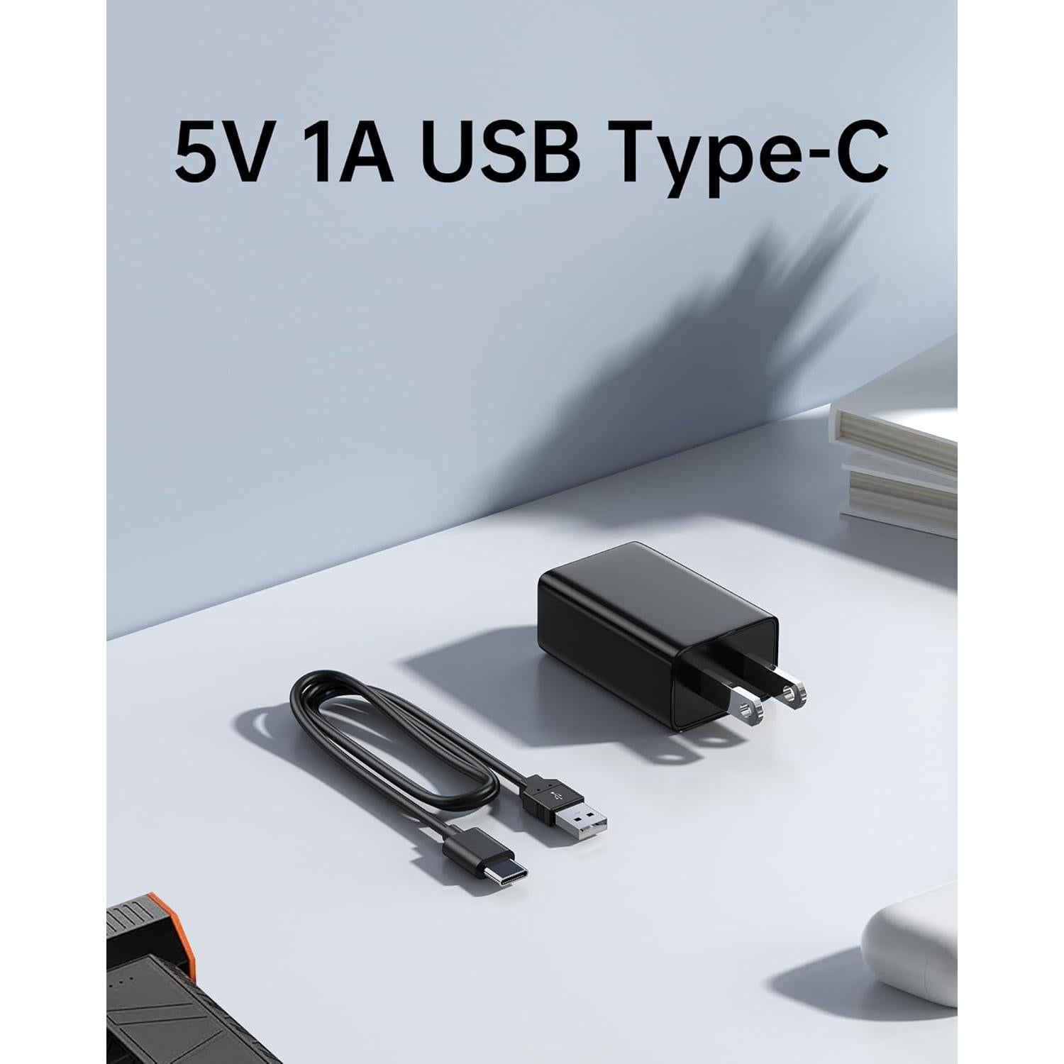 Cargador USB Tipo-C WUKUR 5V 1A para Soplador WOLFBOX