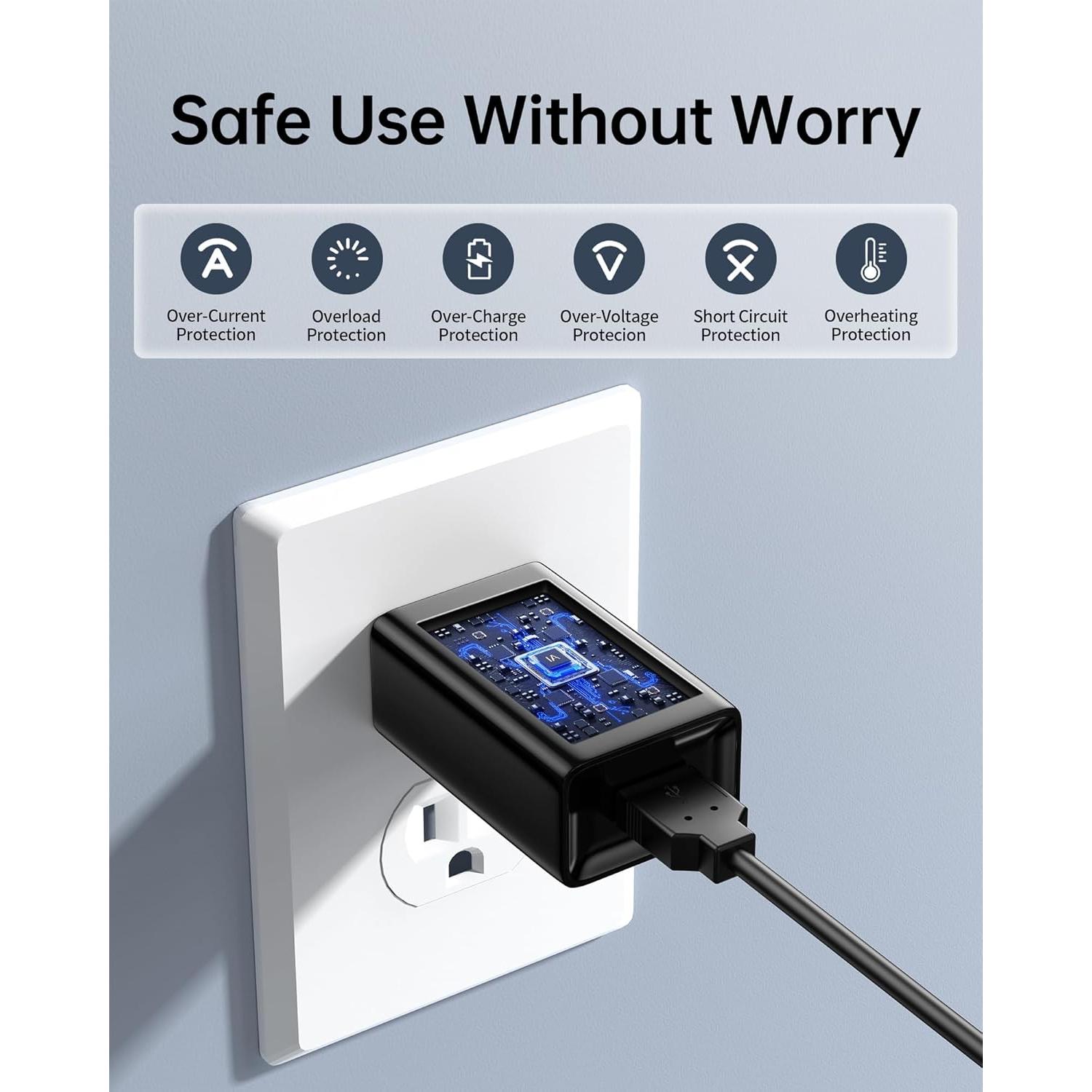 Cargador USB Tipo-C WUKUR 5V 1A para Soplador WOLFBOX