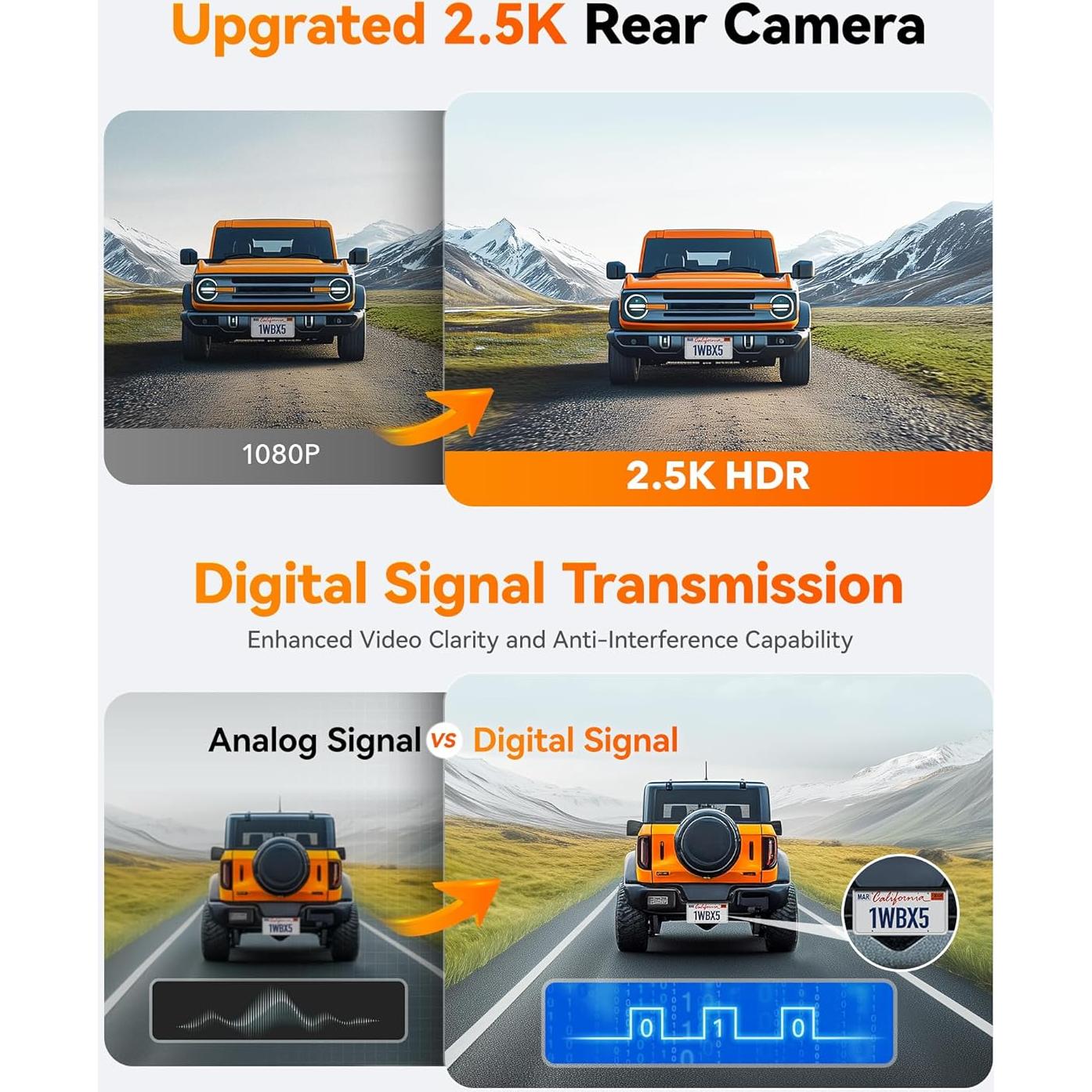 Cámara Dash 3 Canales 4K WOLFBOX X5 + Arrancador 3000A