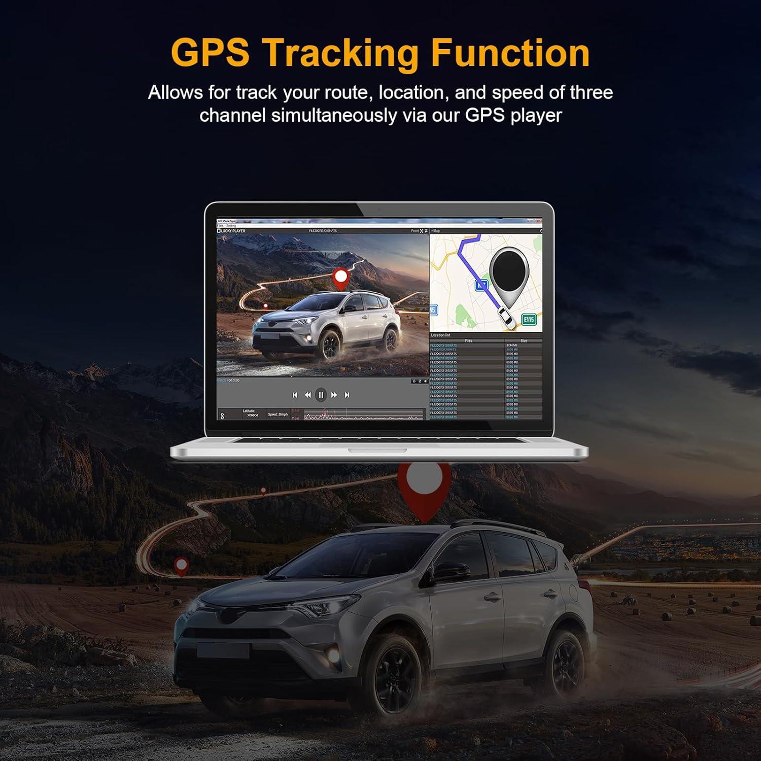 Cámara de Espejo Retrovisor Martalk K80 3 Canales 4K/1080P