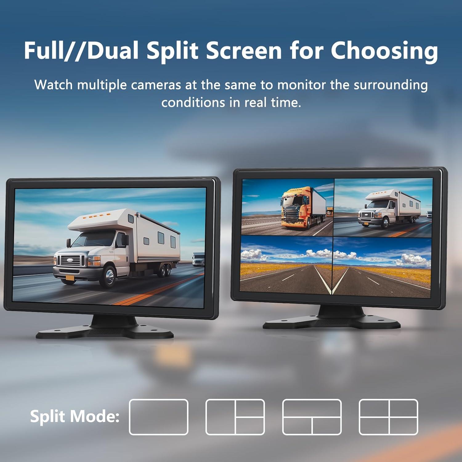 Sistema de Cámara de Respaldo 4 Canales Camotop 10.26" 1080P