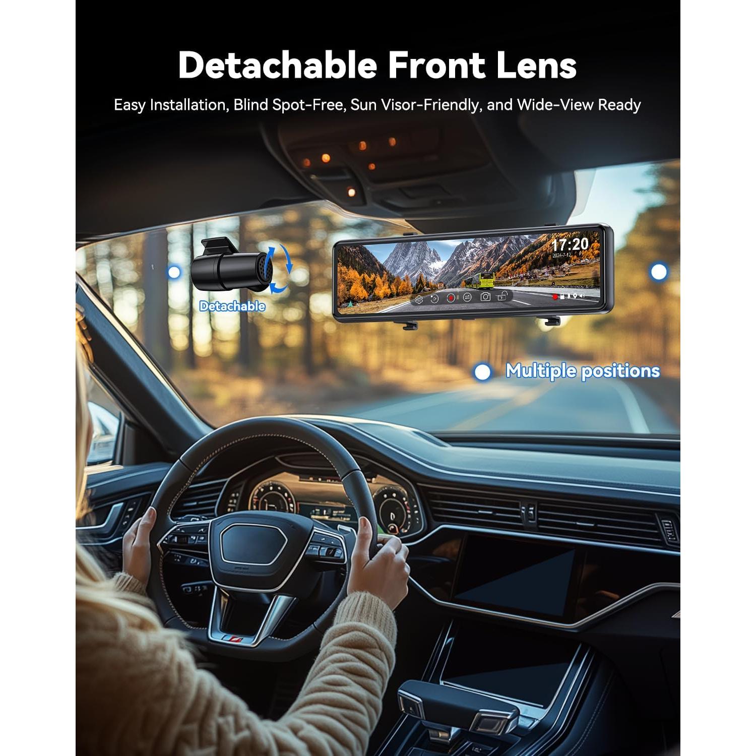 Cámara de Tablero JOMISE T860+ 4K Frontal 2.5K Trasera GPS