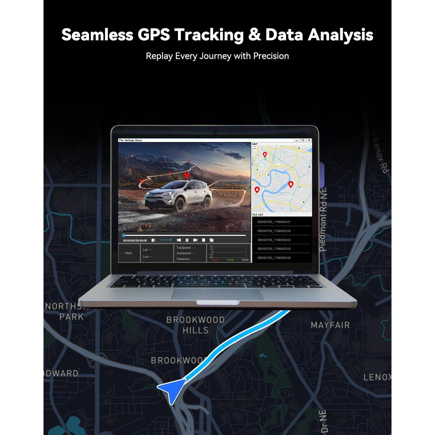 Cámara de Tablero JOMISE T860+ 4K Frontal 2.5K Trasera GPS