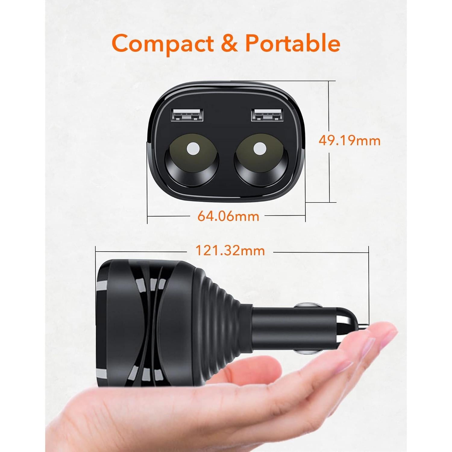 Cargador de Coche WOLFBOX G850 Pro con Cable 2 en 1