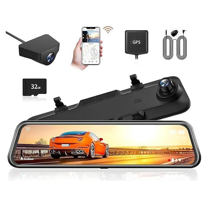 Cámara de Tablero WOLFBOX G840H + Cable de 10m para Reversa