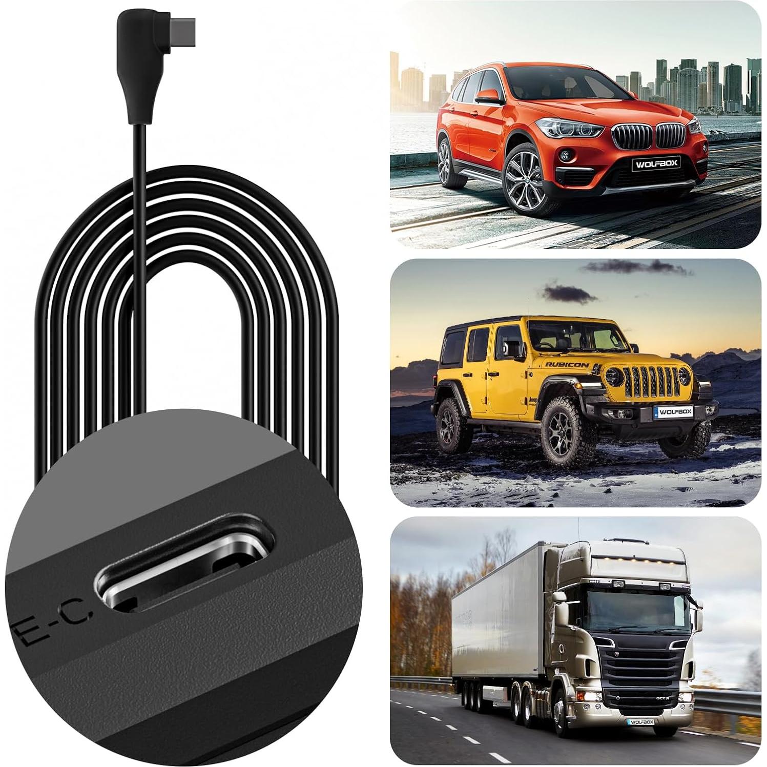 Cámara de Salpicadero 4K WOLFBOX i17 + Kit de Cableado Duro