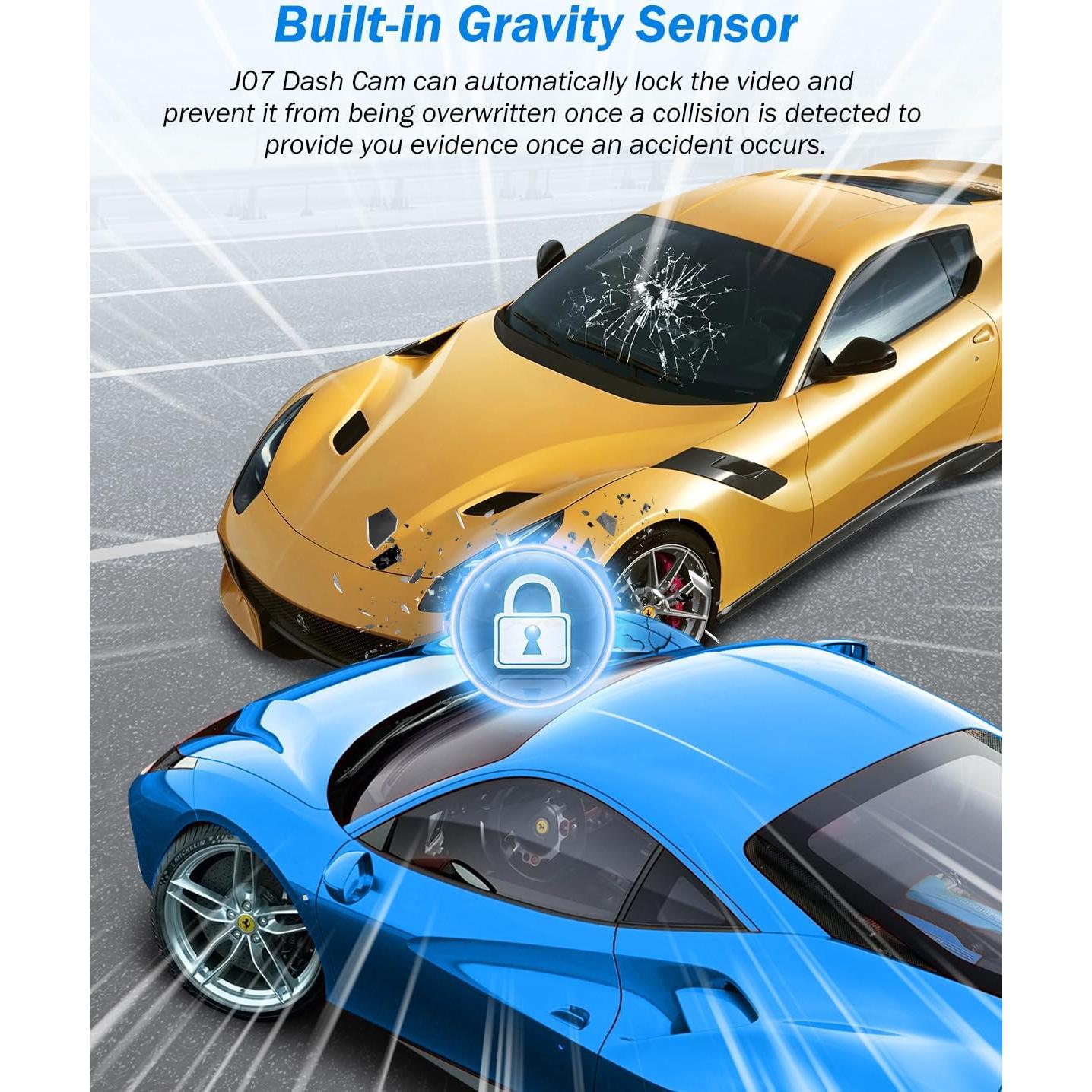 Cámara de tablero triple BAEASU J07 2.5K 170° con 32GB