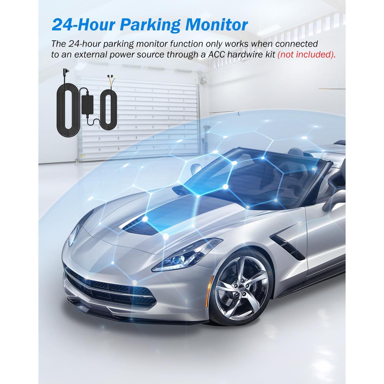 Cámara de tablero triple BAEASU J07 2.5K 170° con 32GB