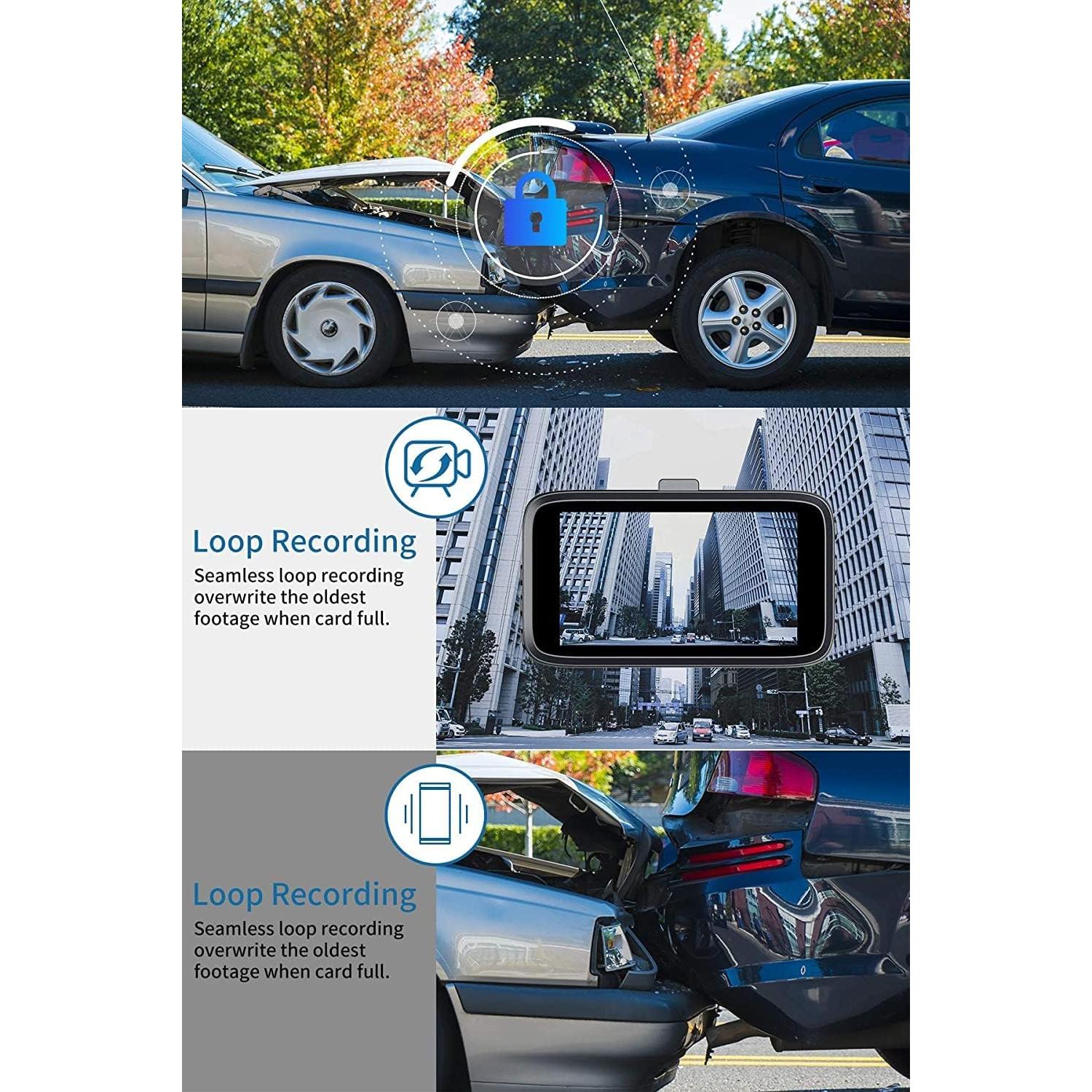 Cámara Dash Milerong A25 Delantera y Trasera 1080P FHD