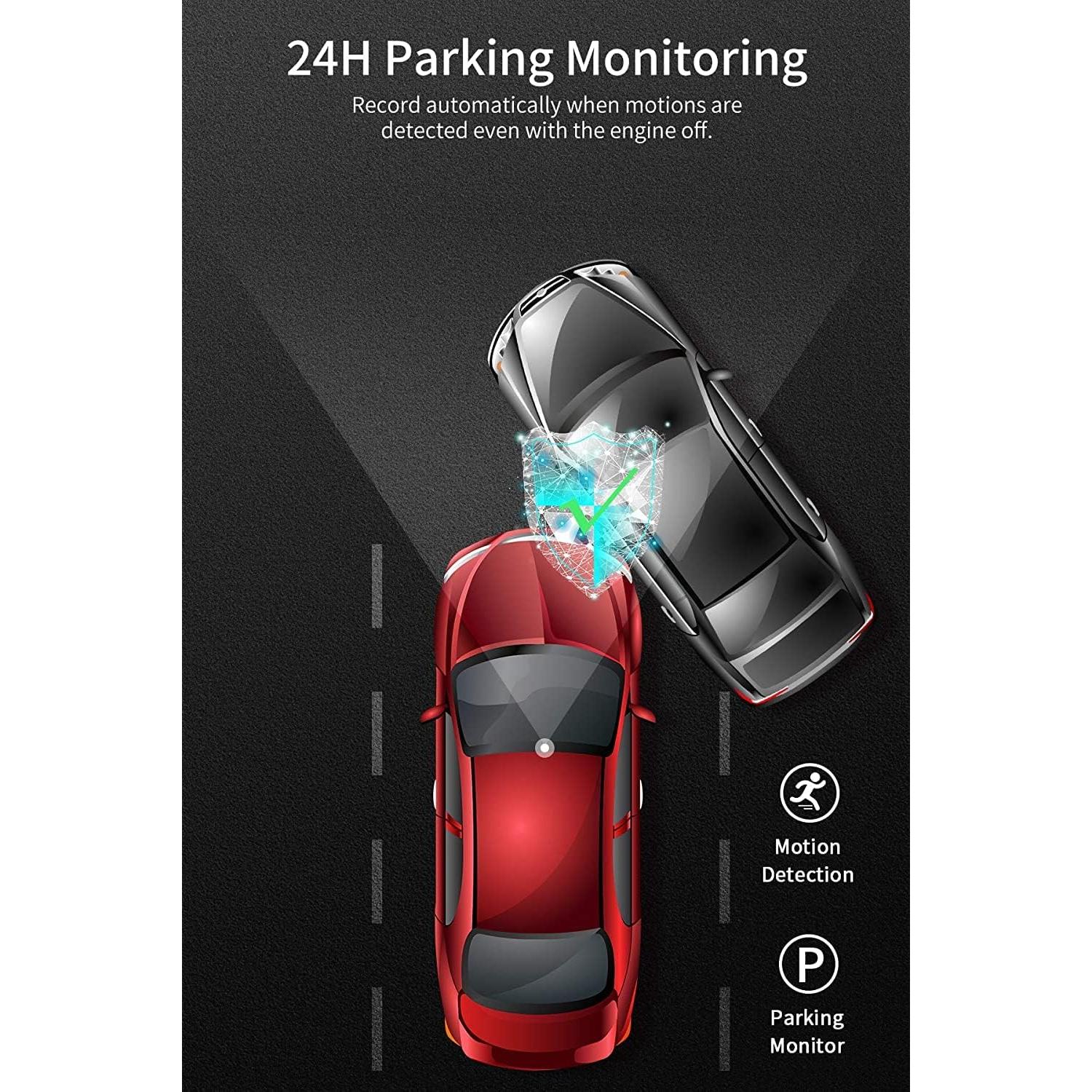 Cámara Dash Milerong A25 Delantera y Trasera 1080P FHD