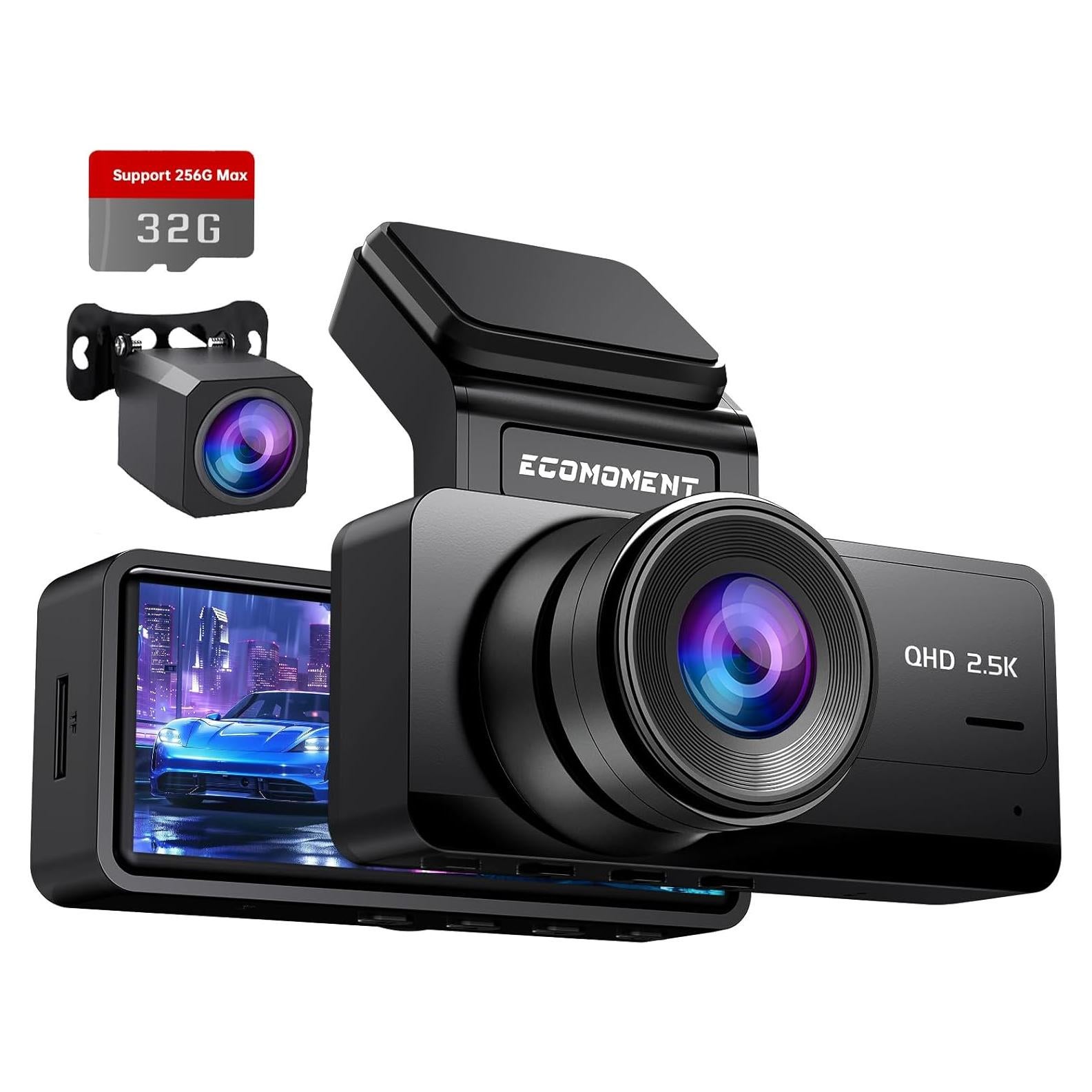 Cámara Doble Ecomoment S70 2.5K + 1080P con Pantalla 8.03 cm