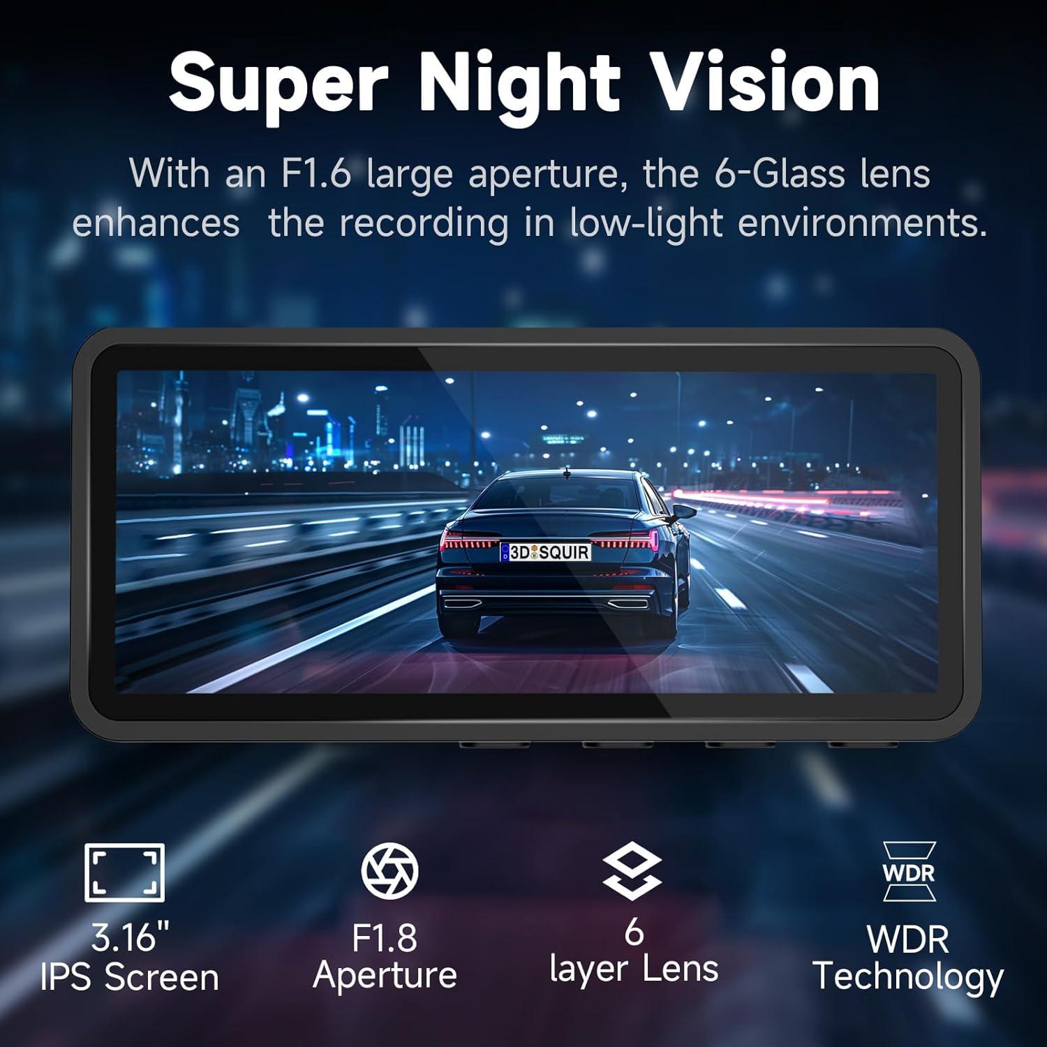 Cámara Doble Ecomoment S70 2.5K + 1080P con Pantalla 8.03 cm