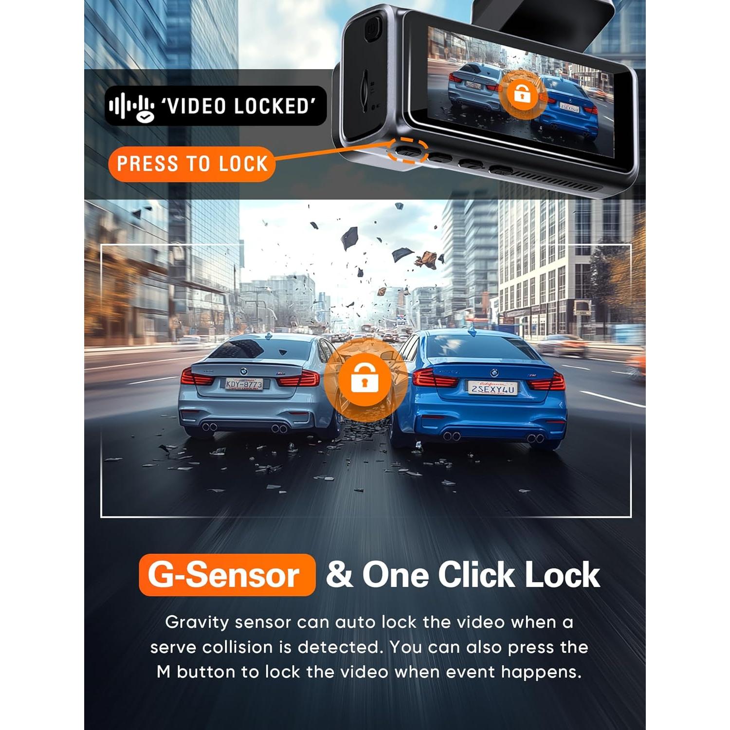 Cámara Dash 4K Delantera y Trasera Navycrest A2Pro WiFi 5G